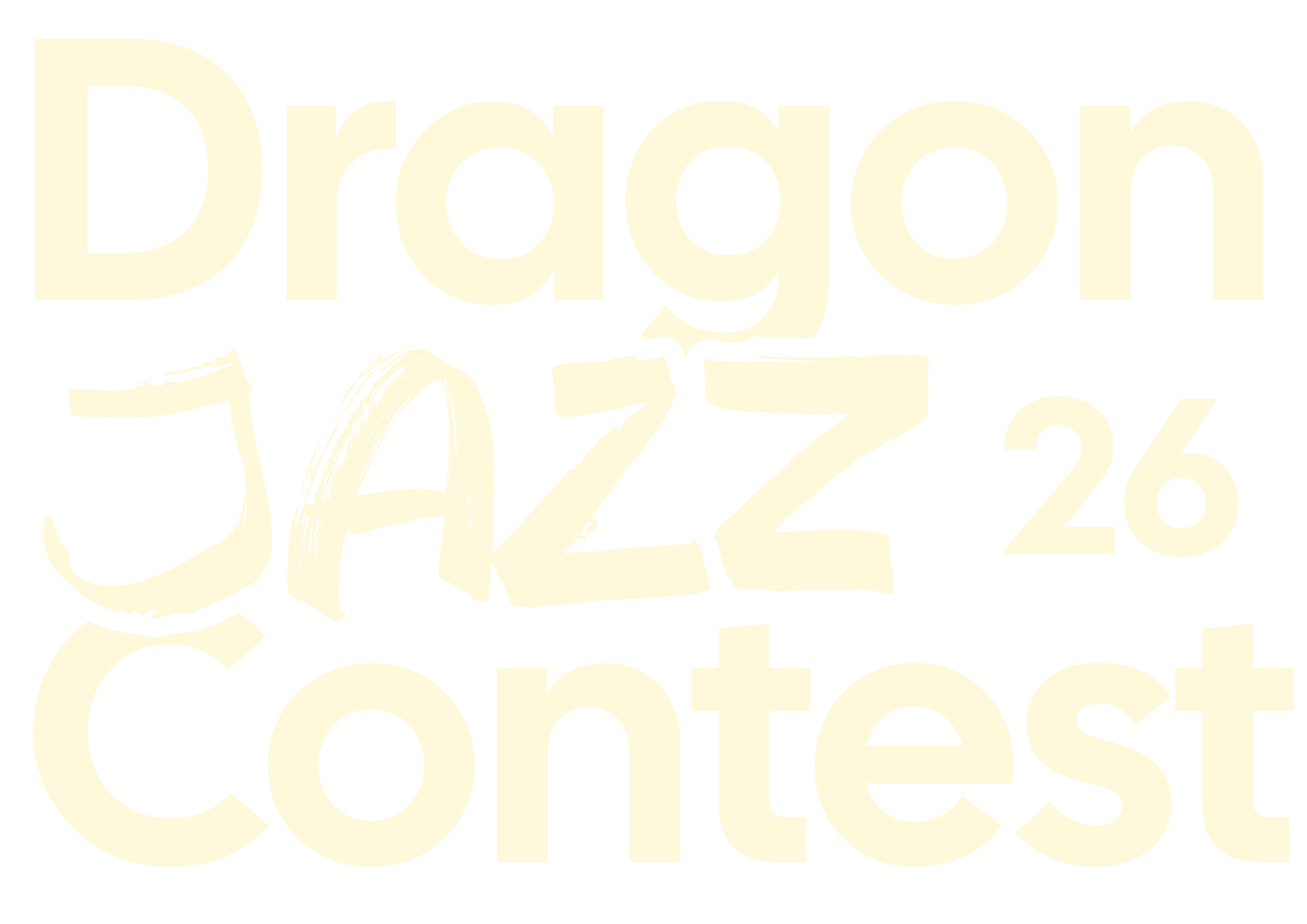 De afbeelding bevat verschillende grote, decoratieve letters en cijfers, met de nadruk op het woord 'Dragon'.
