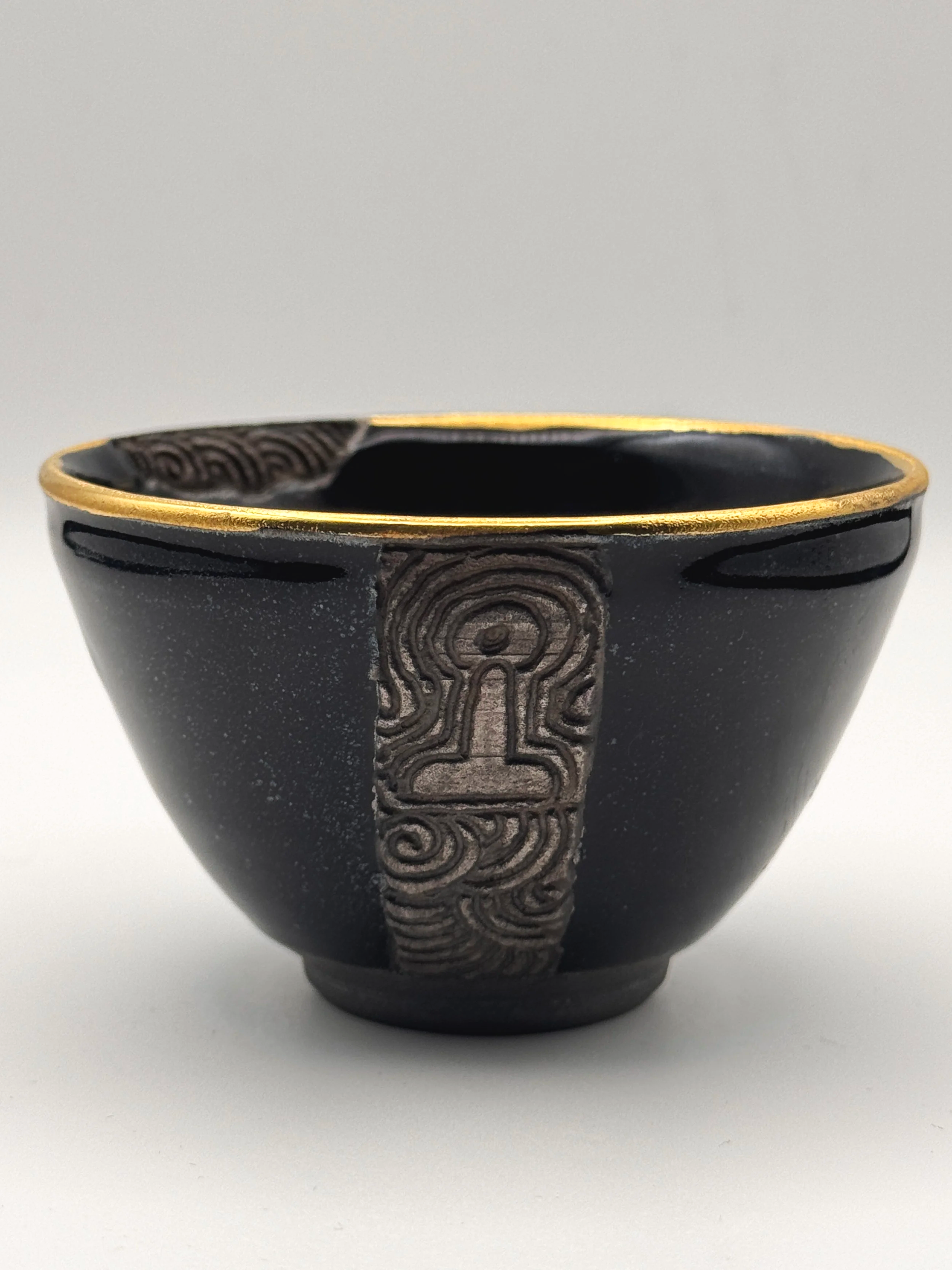 Jian Zhan Zun Carved Hare's Fur Glaze Honorary Teacup