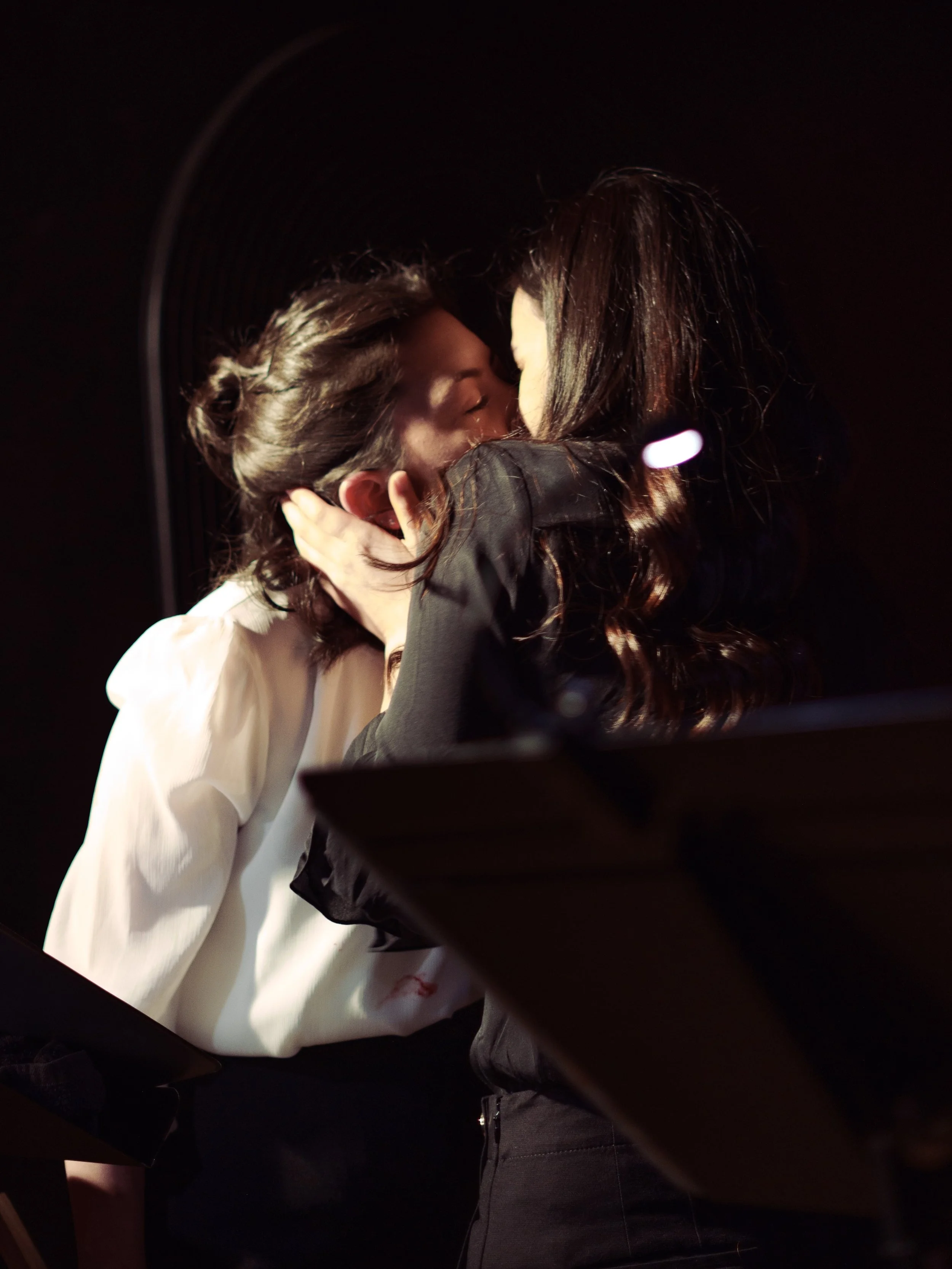 Sabrina Caruso (left) as Laura and Asha Bagal Kelly (right) as Carmilla