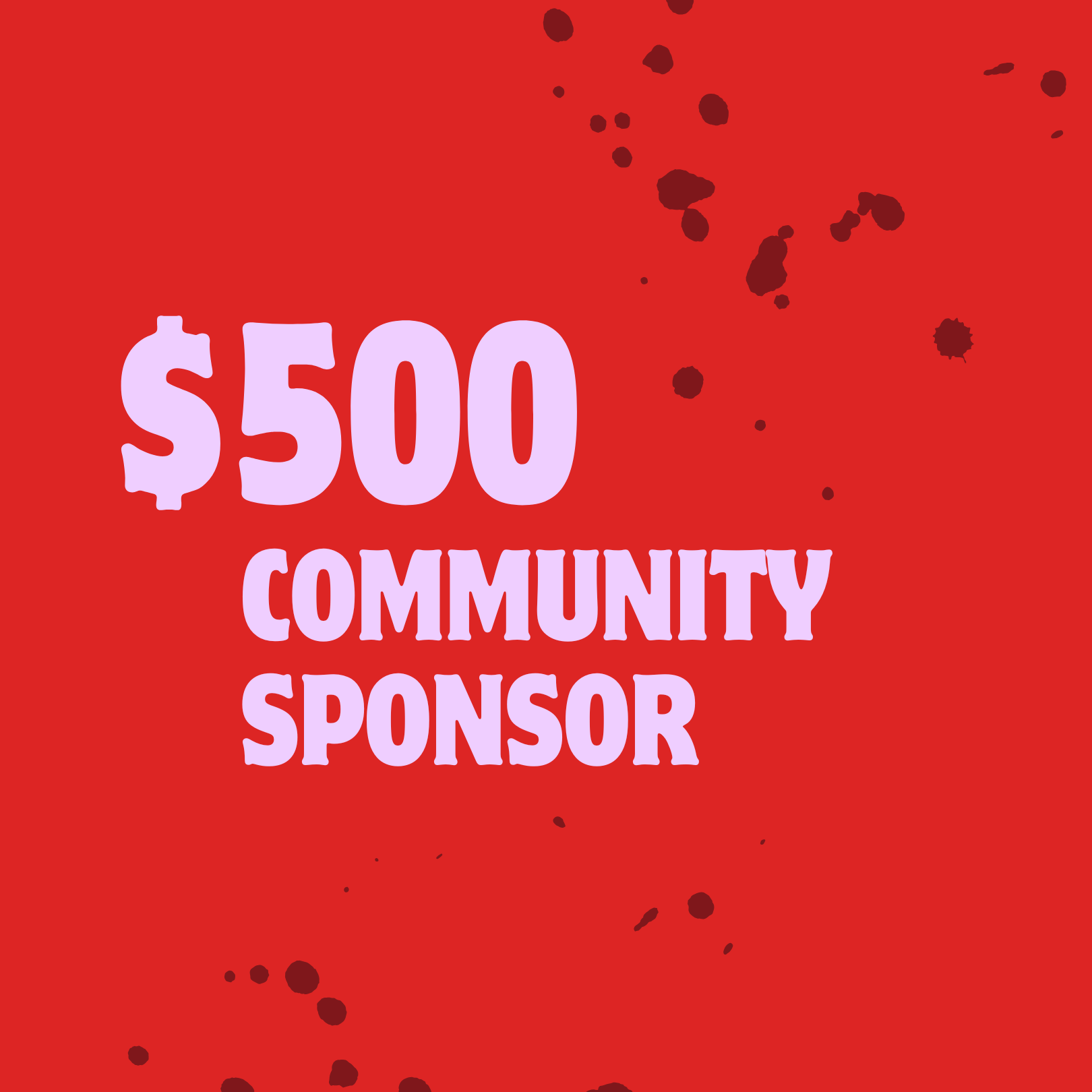 $500 Community Sponsor