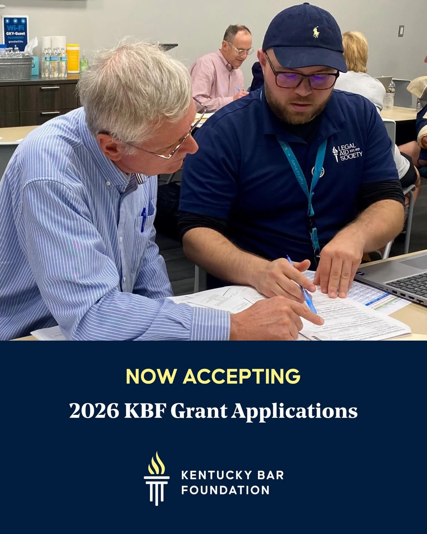 ✨ Grant Applications Are Now Open! ✨

The Kentucky Bar Foundation is now accepting grant applications to support organizations fueling access to justice across the Commonwealth.

 📅 Deadline: March 2 at 11:59 p.m.
🔗 Learn more &amp; apply: www.kyba