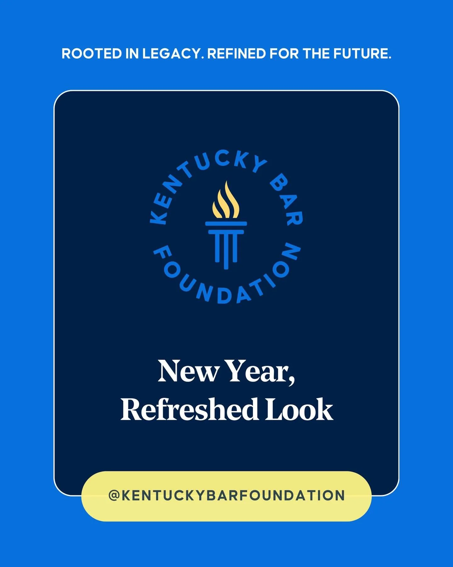 We&rsquo;re proud to share a refreshed look for the Kentucky Bar Foundation!

Rooted in our legacy and refined for the future, KBF&rsquo;s updated brand reflects who we are today:&nbsp;the charitable heart of Kentucky&rsquo;s legal community that is 