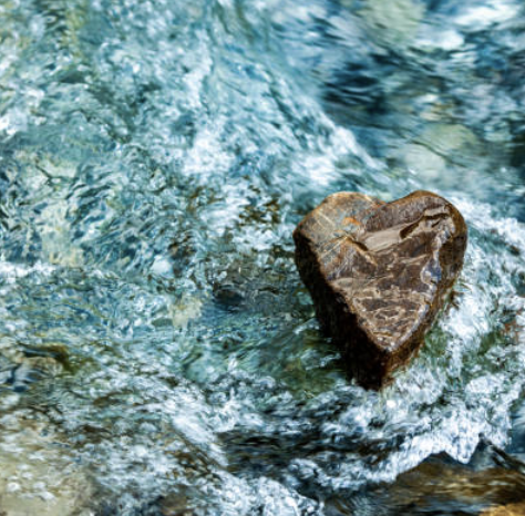 Heart Rock In Water