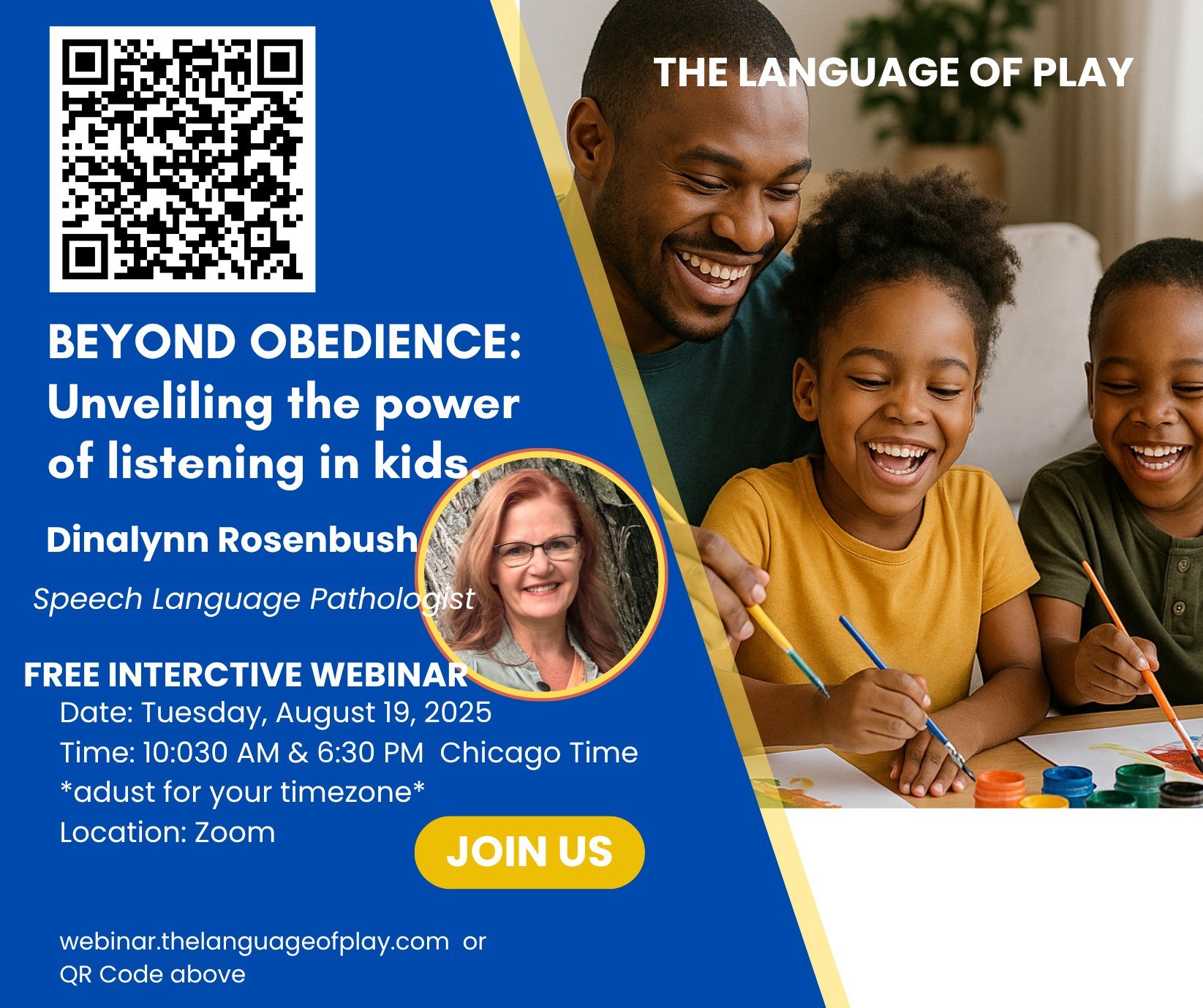 TODAY, @ 10:30 AM and @ 6:30 PM - CENTRAL TIME. (Please adjust for your timezone)
Wishing your kids would listen better?  Let&rsquo;s consider listening skills and speech development and what you can do about it at home! 🎧✨ You're not alone!  Sign u