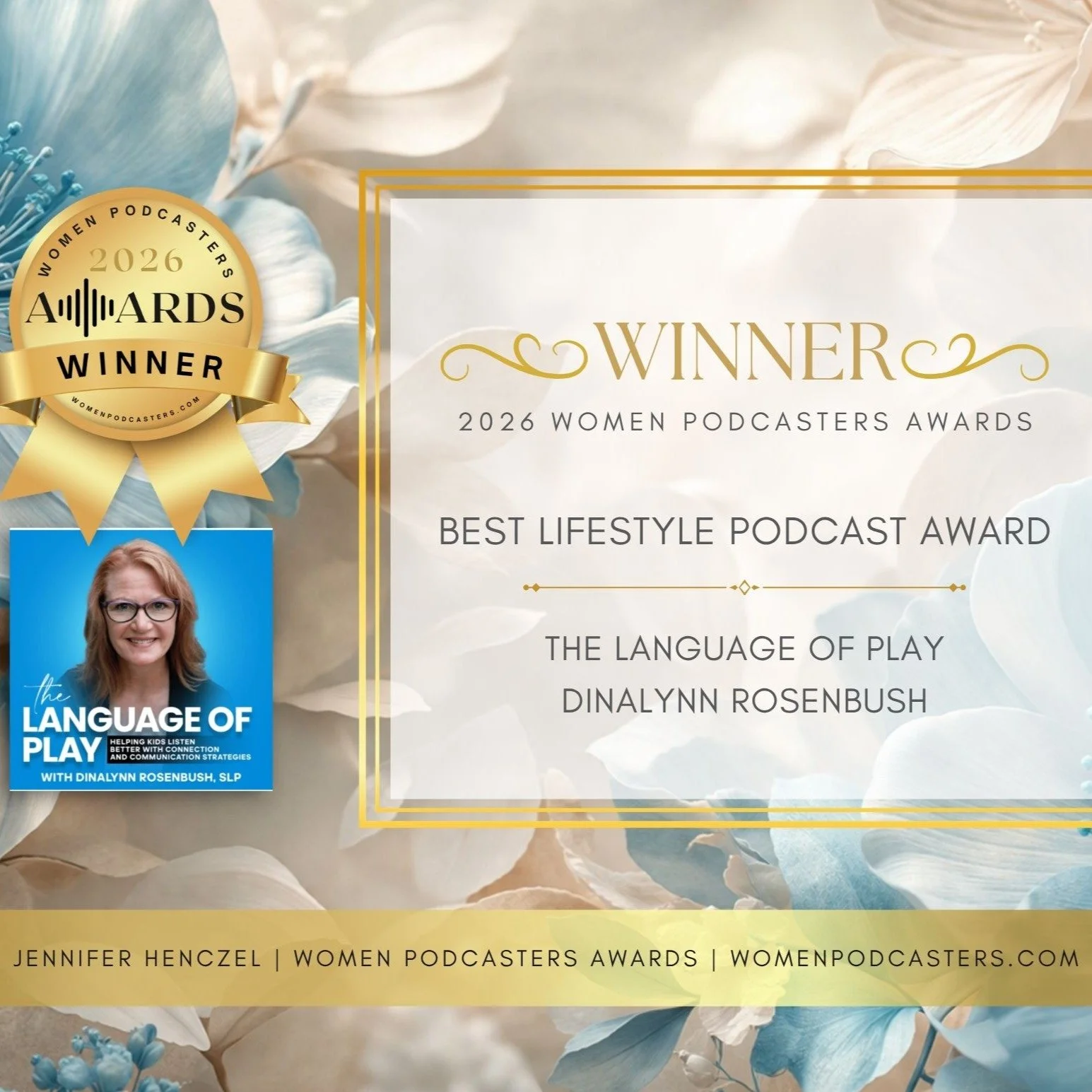 ✨ WE DID IT! ✨

I&rsquo;m beyond honored to share that *The Language of Play* won the **2026 Women Podcasters Award for Best Lifestyle Podcast!** 🎉🏆💃

This international award celebrates women&rsquo;s voices, audience impact, creativity, and meani