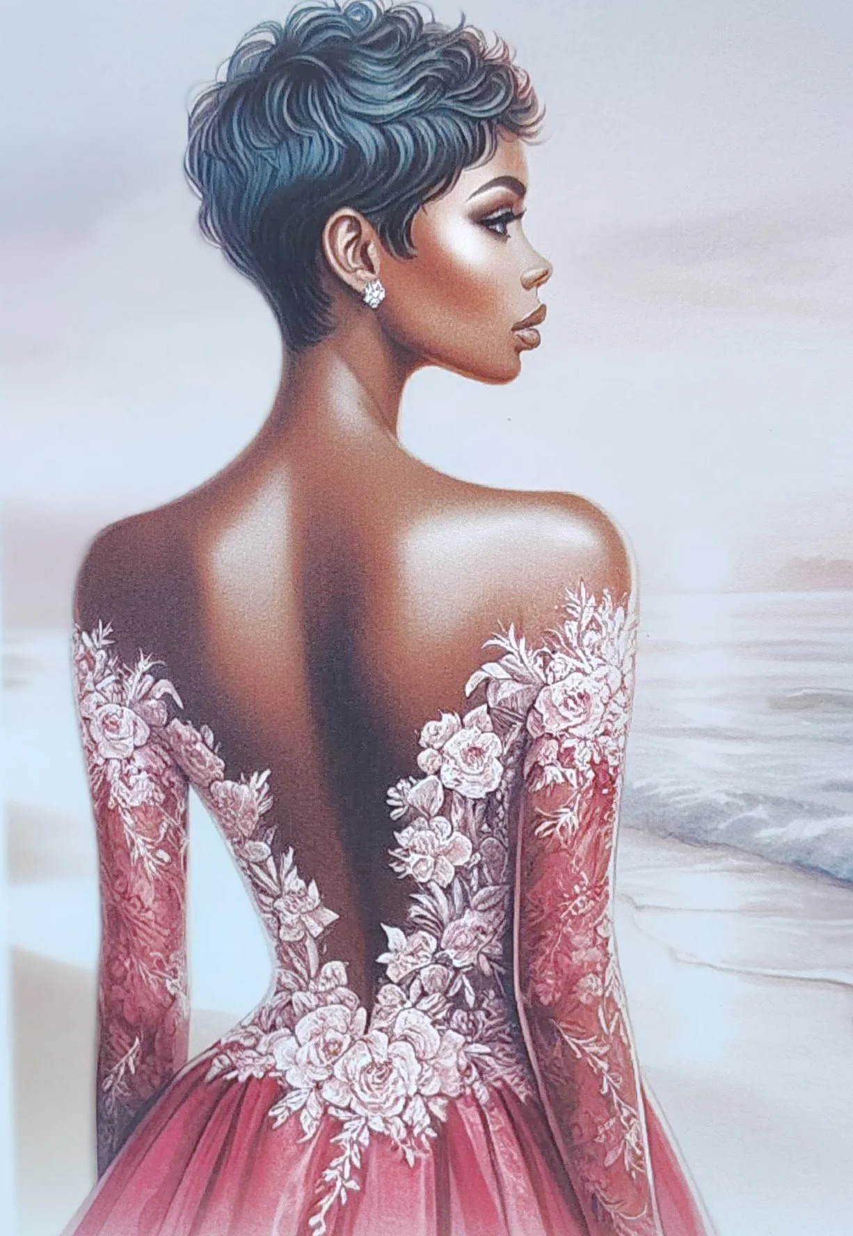 Exquisite Canvas Greeting Card with Artistic Design