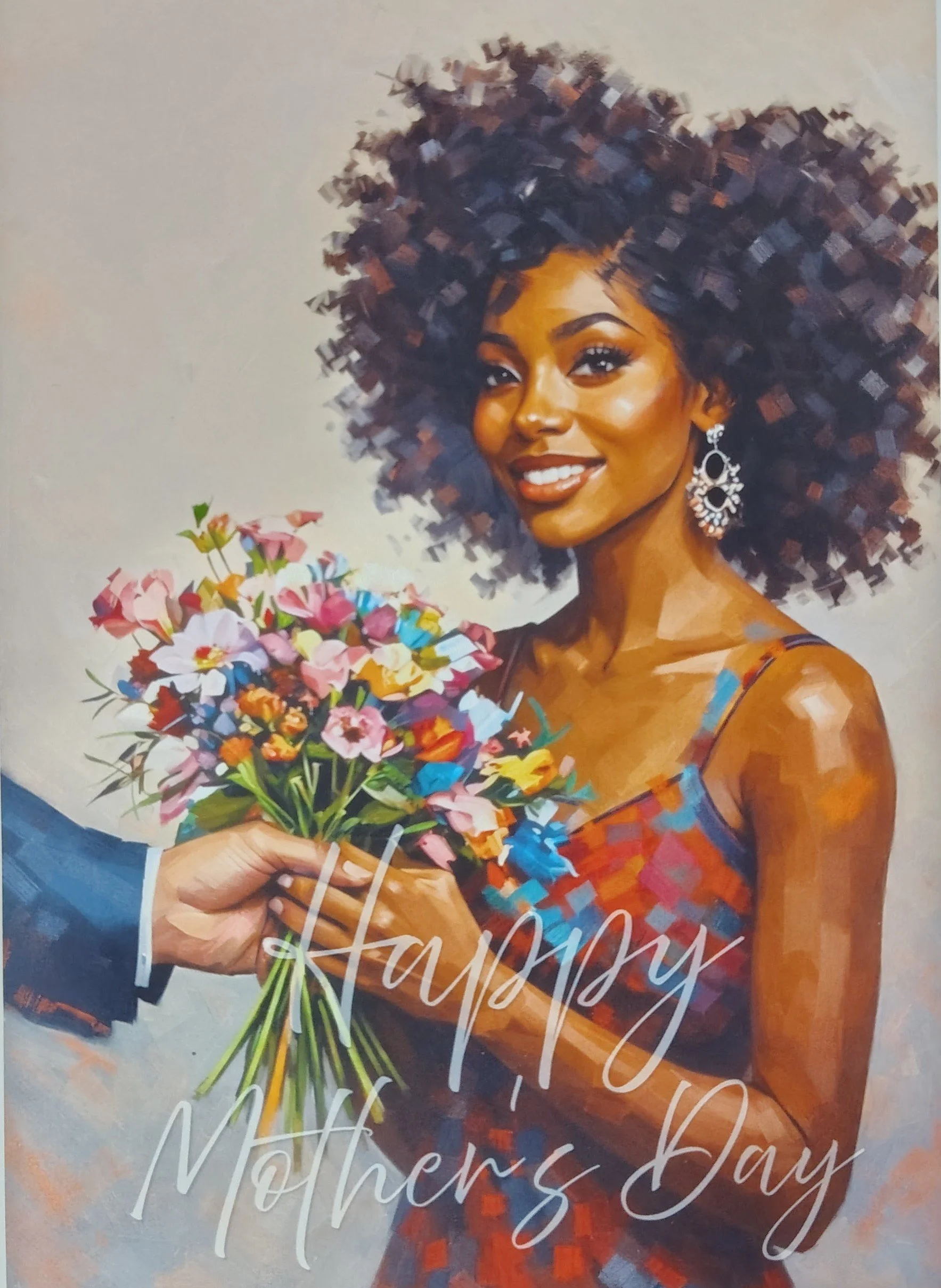 Mother's Day Art Greeting Card/ Hazel