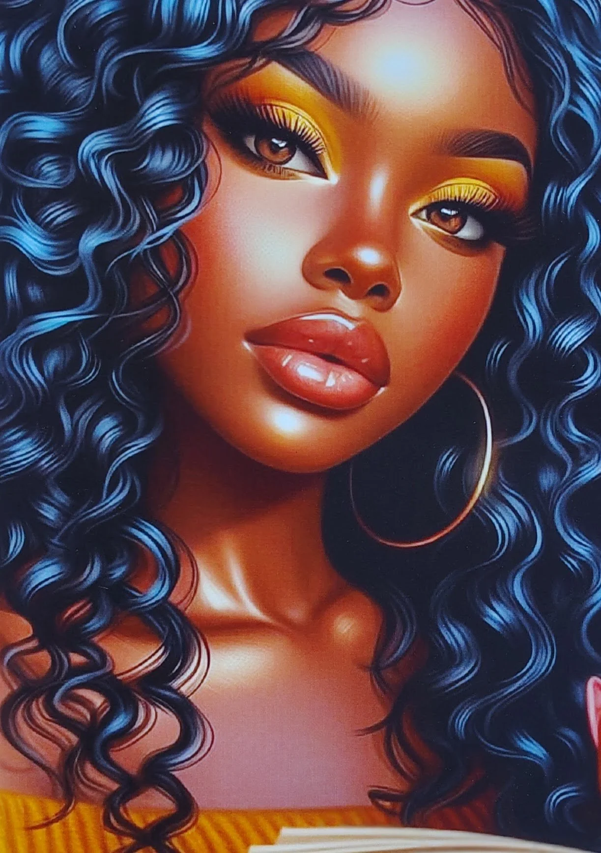 Vibrant Art Canvas Greeting Card