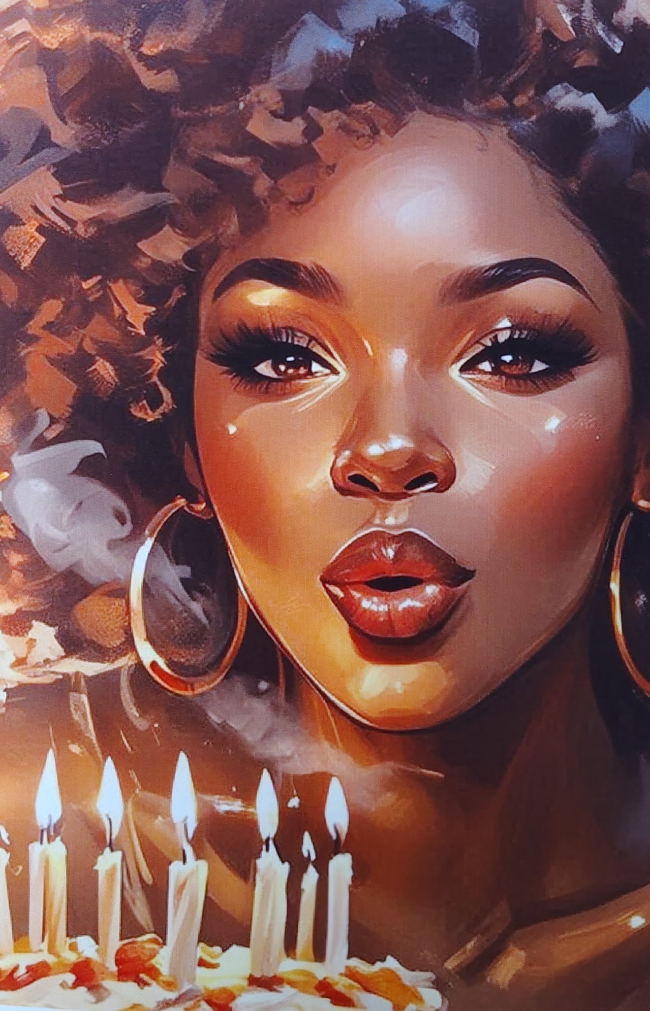 Artistic Birthday Canvas Greeting Card