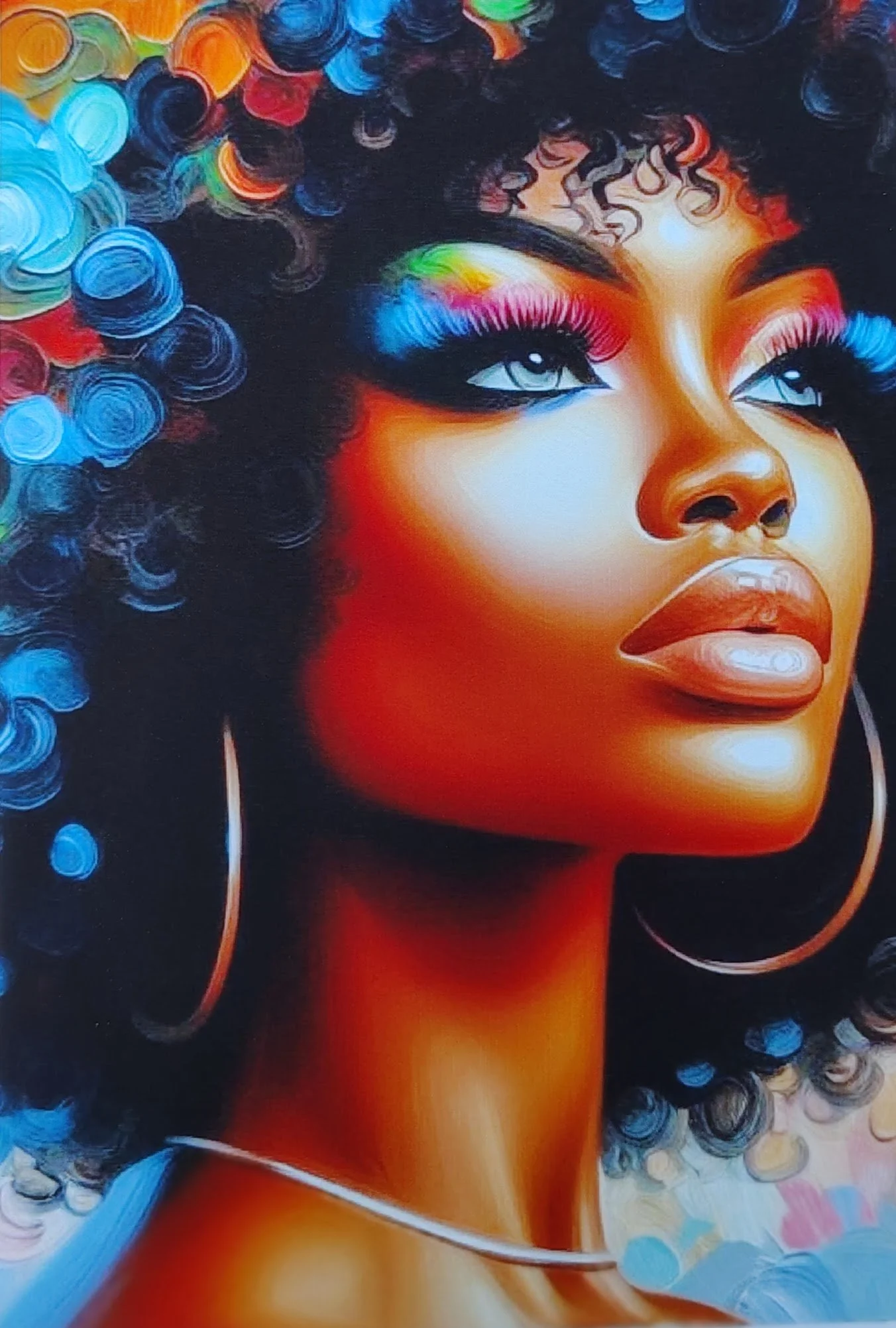 Vibrant Expression Canvas Greeting Card