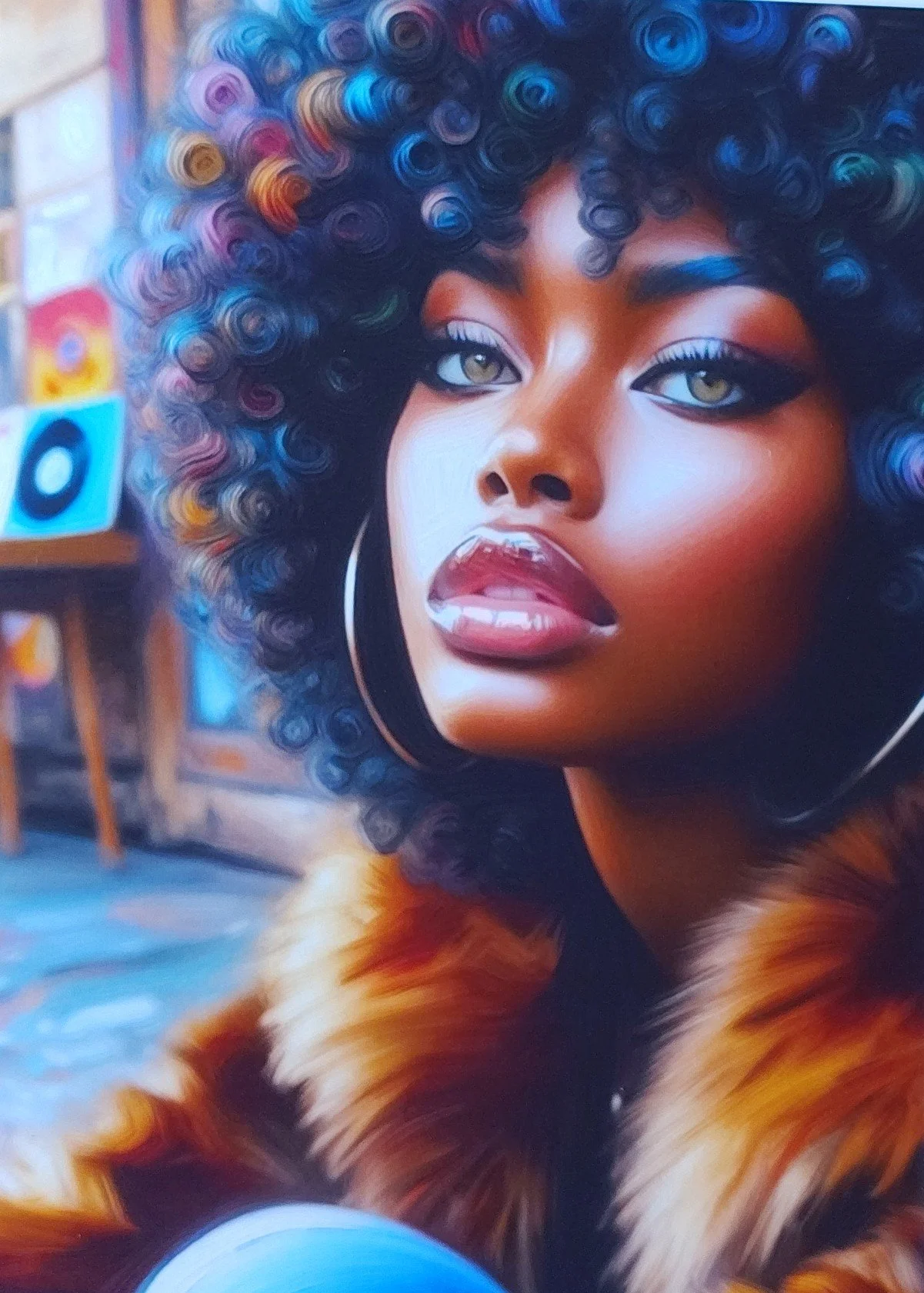 Bold Expression: Vibrant Canvas Card