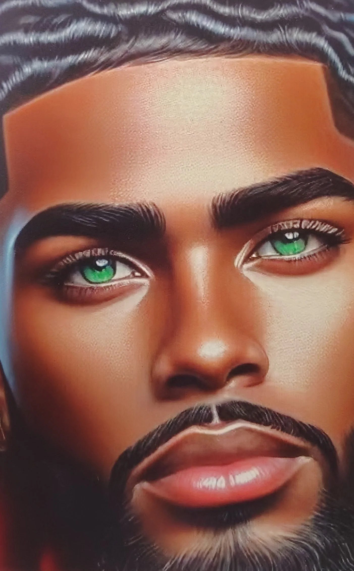 Vivid Portrait Canvas Greeting Card