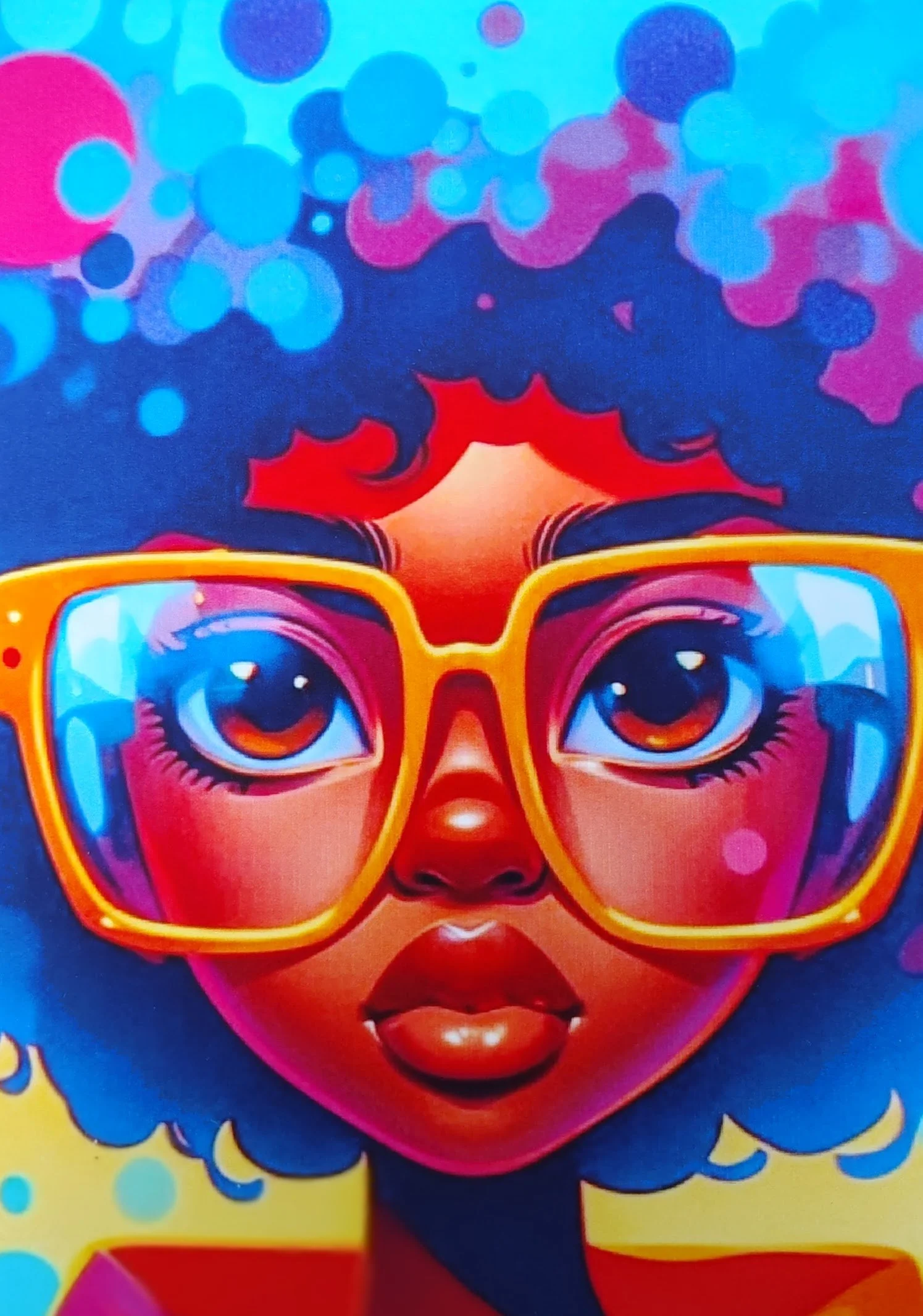 Vibrant Expression Canvas Greeting Card