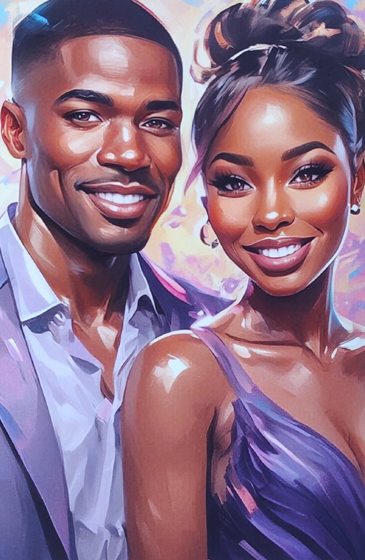 Elegant Canvas Greeting Card