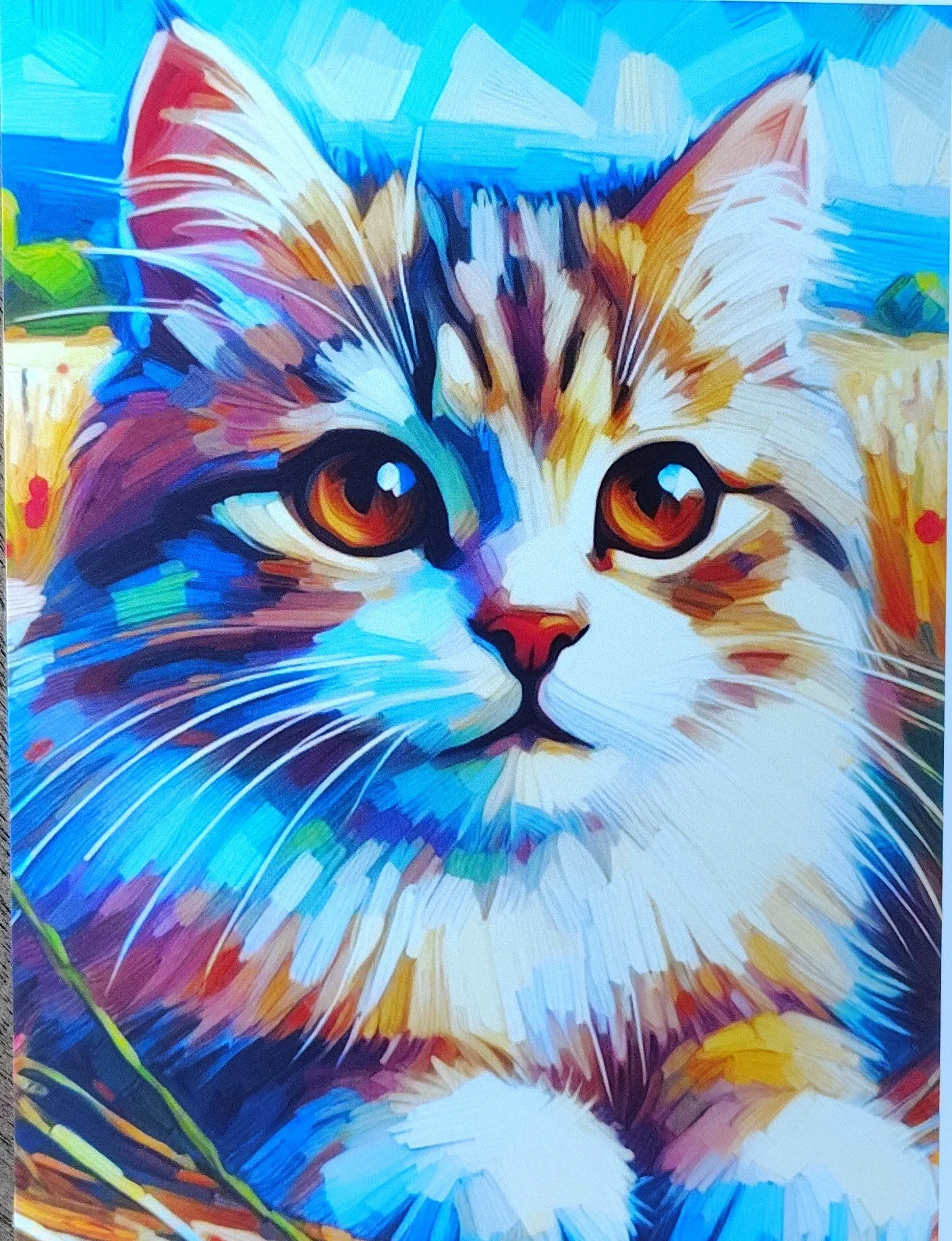 Artistic Cat Canvas Cards - 5x7