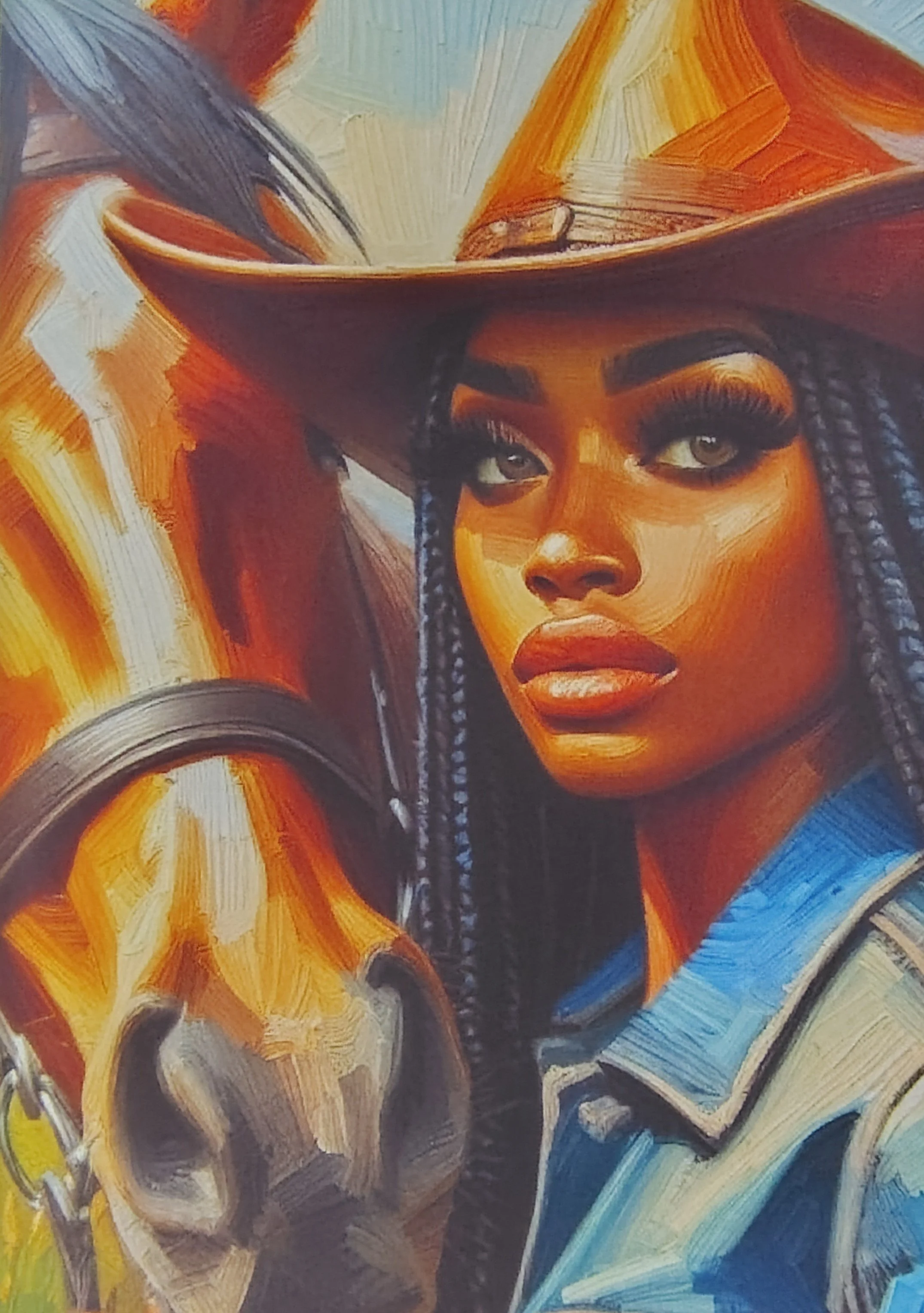 Cowgirl Art Greeting Card