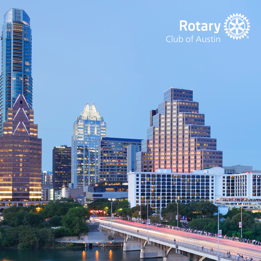 Social media graphics designed for the Rotary Club of Austin by Lily Taylor Co.