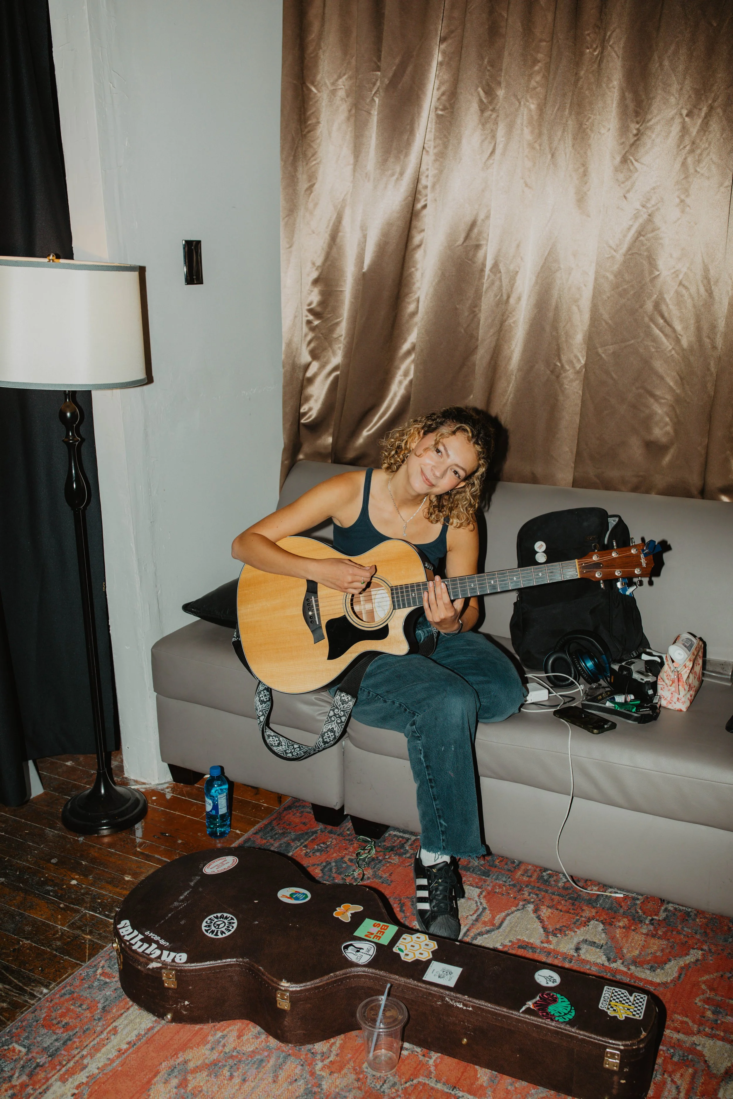 The music artist BEESON before a show in Salt Lake City, backstage.