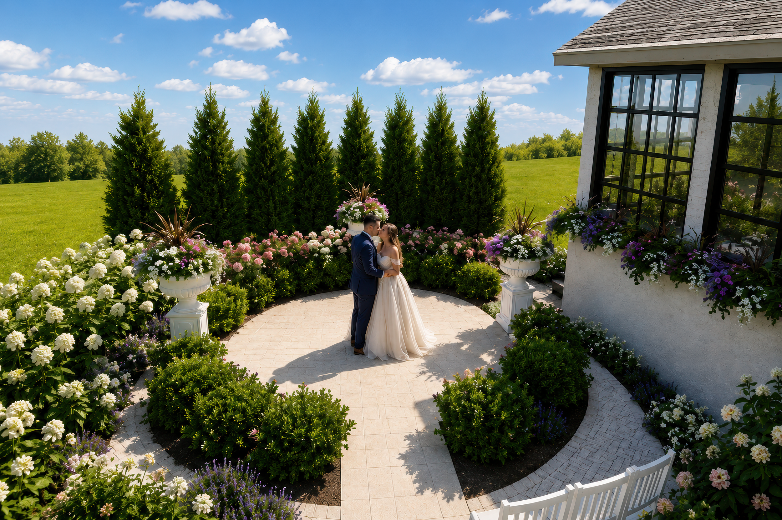 Scenic outdoor wedding venue in Arcadia Wisconsin