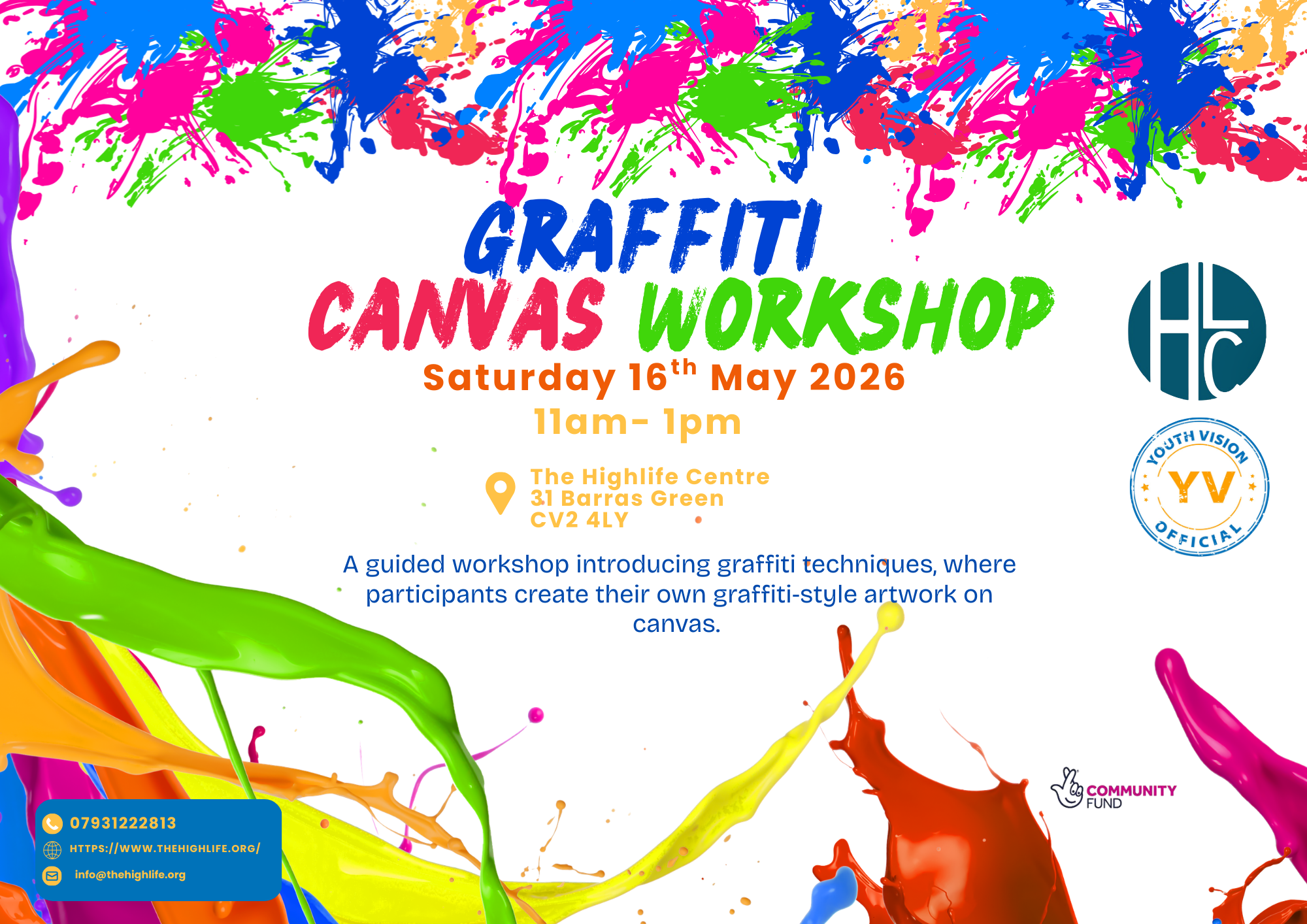 Free Graffiti Canvas workshop