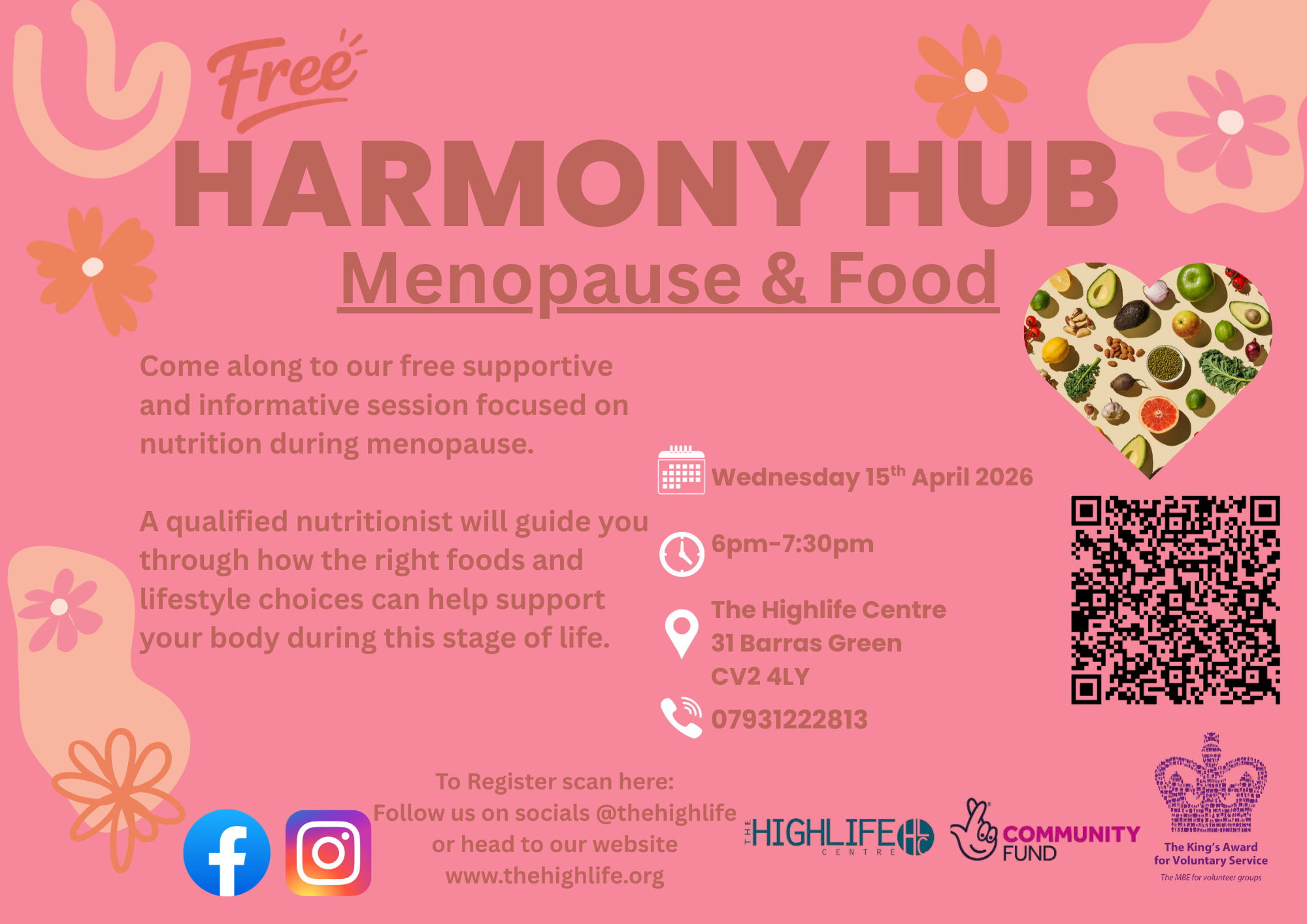 Harmony Hub Menopause and  Food