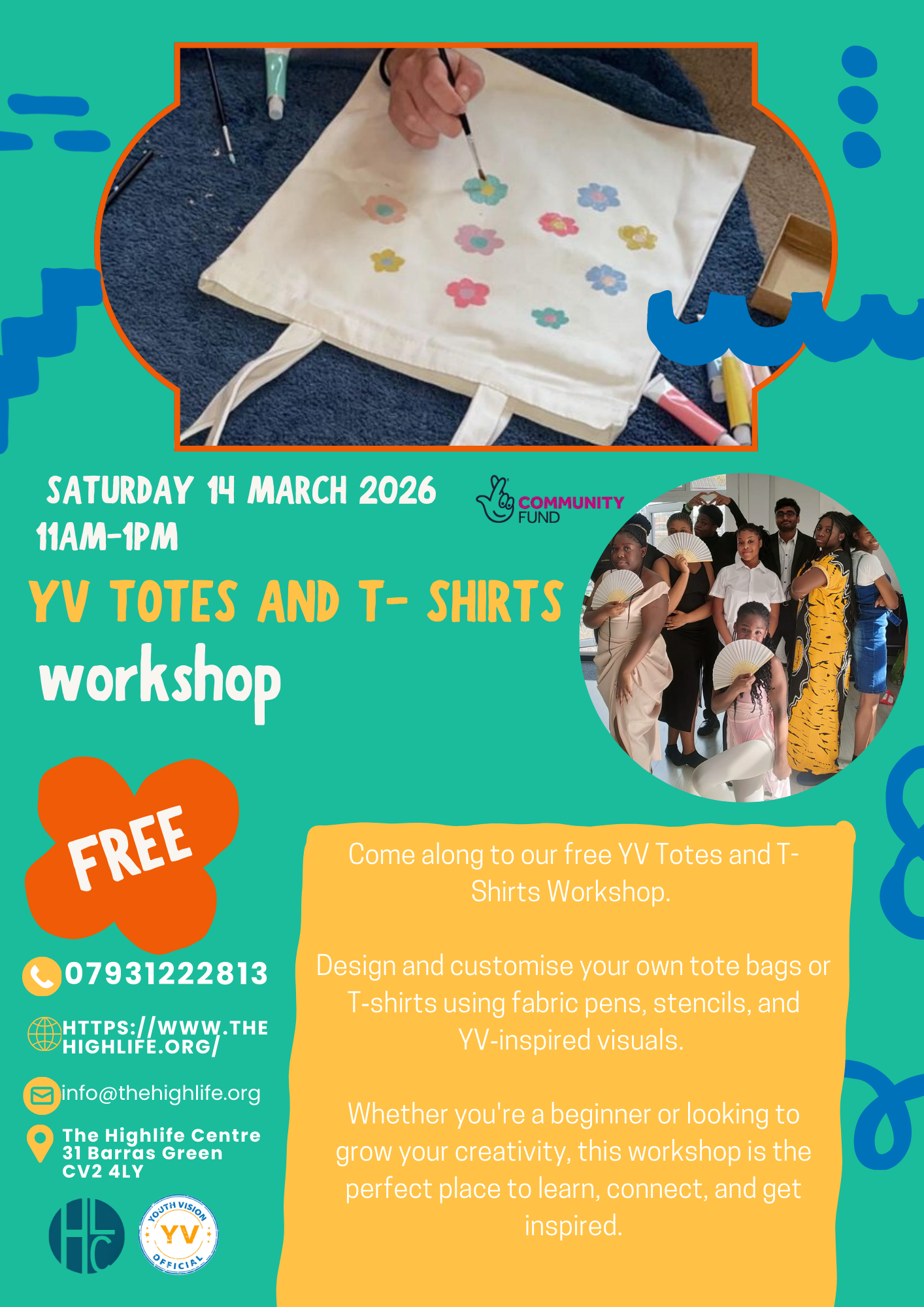 YV Totes and T-shirts Workshop