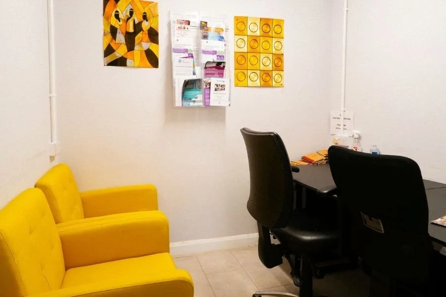 A hot desking space at the highlife centre