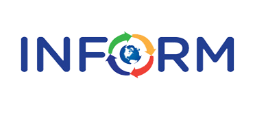 The word 'INFORM' stylized with a logo of Earth surrounded by green, orange, and red arrows.