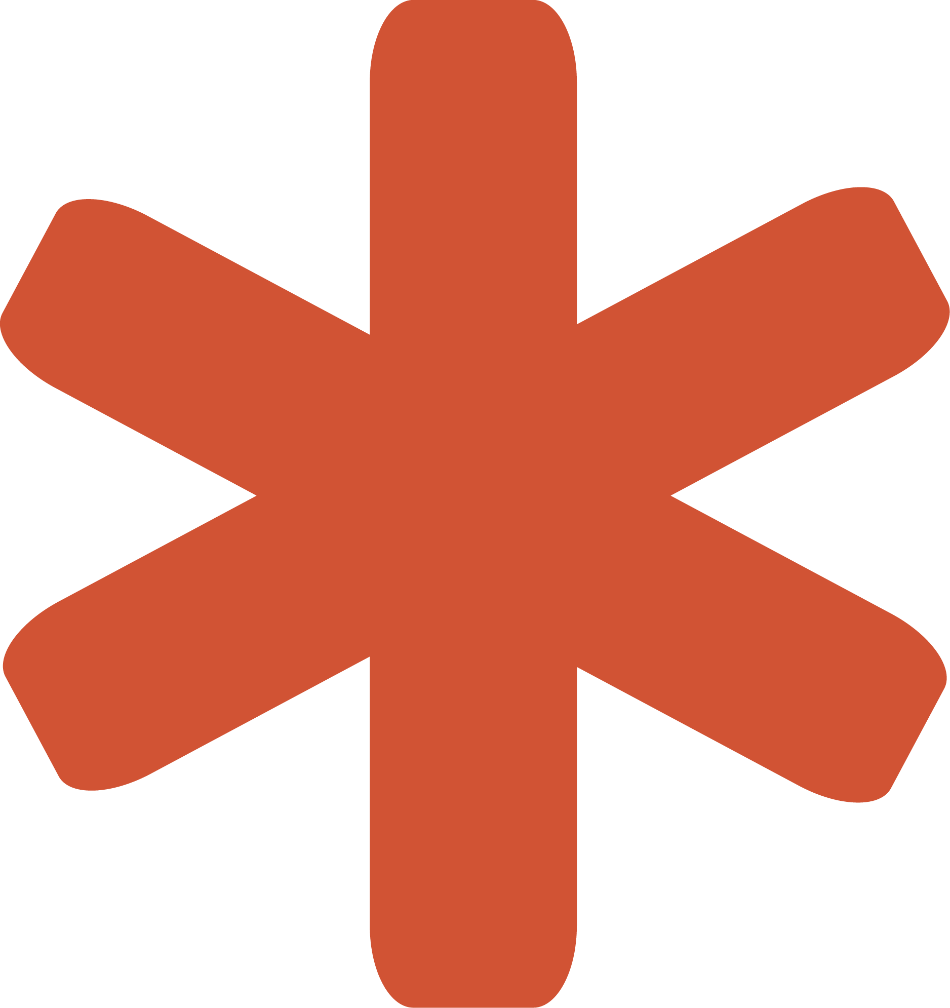 A stylized illustration of a person with a raised hand, in monochromatic reddish-brown color.