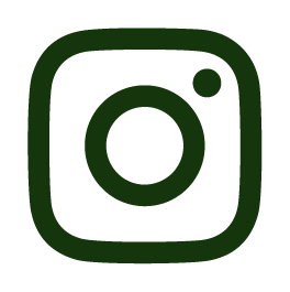 Instagram logo in dark green.
