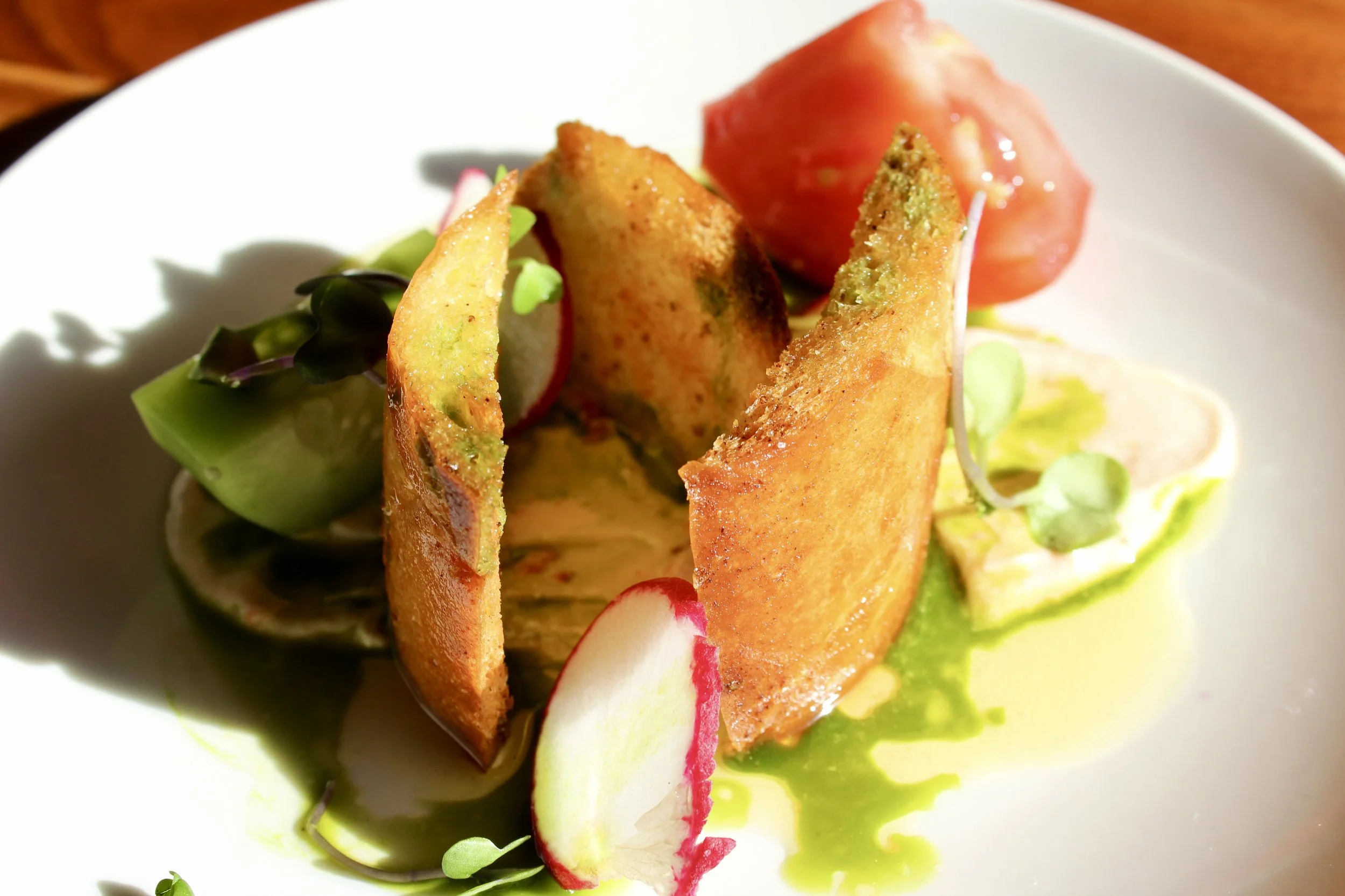 Fine dining catering dish served on a plate