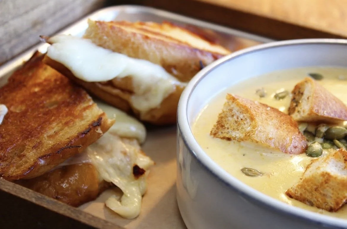 Our Soup Du Jour and Grilled Cheese 