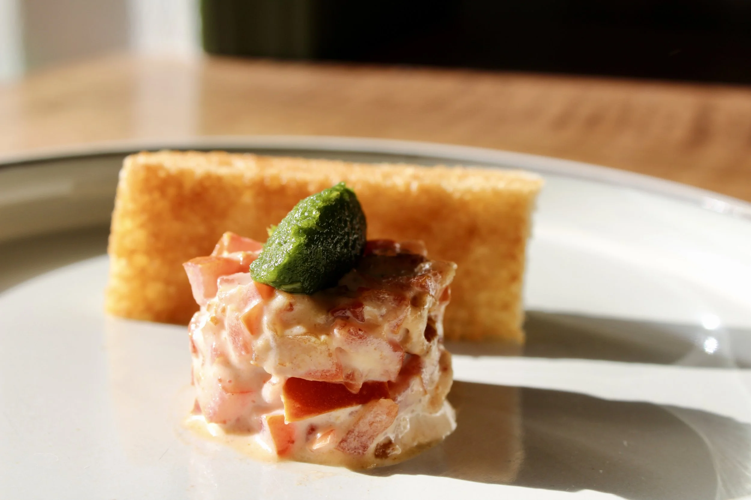 Dish with Garnish Catering dish served on a plate