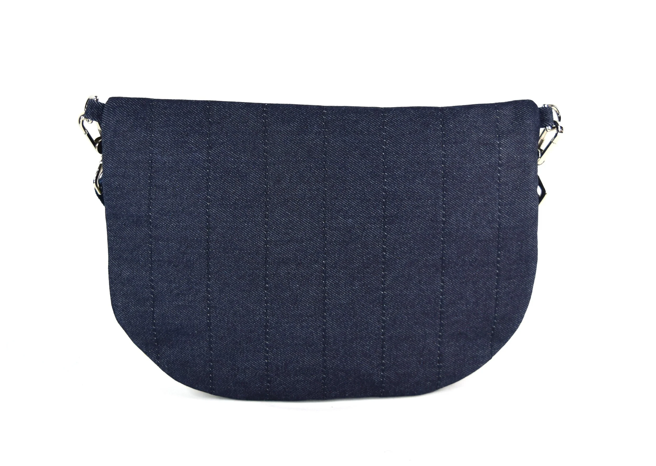 Blue Denim Bum Bag A Silver Back 1.JPG