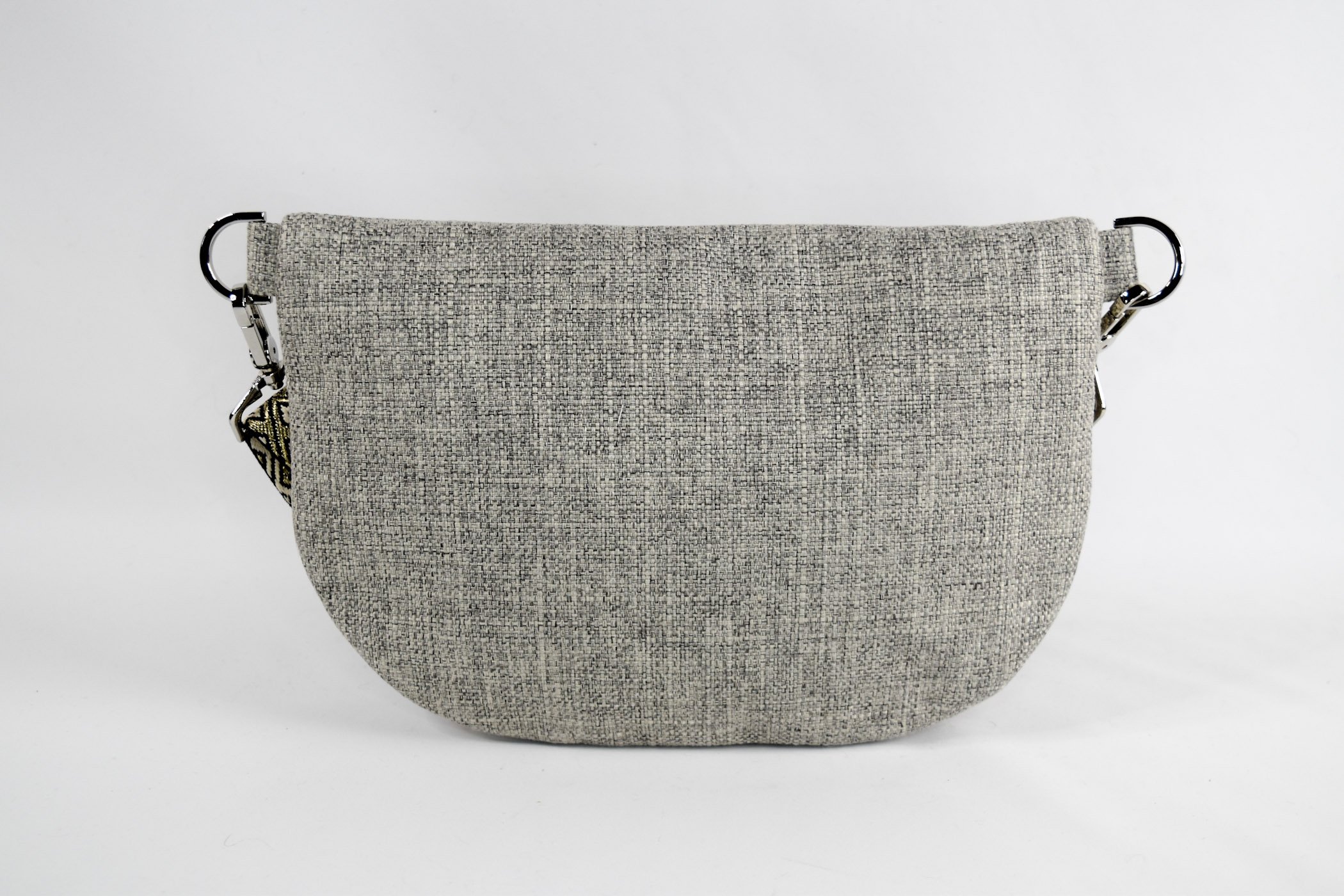 Gray Bum Bag Silver Back 1.jpg