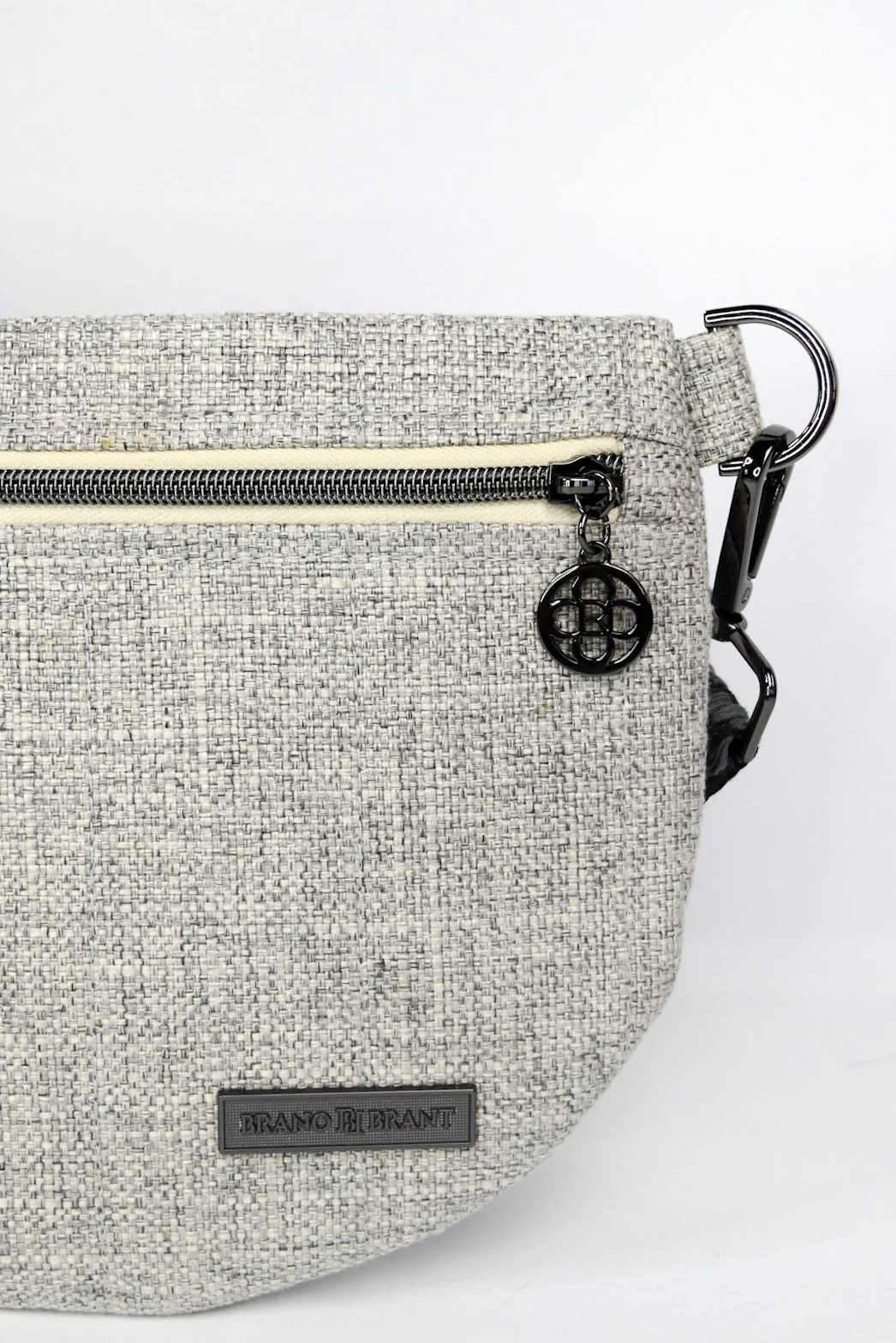 Gray Linen Bum Bag Detail 1.jpg