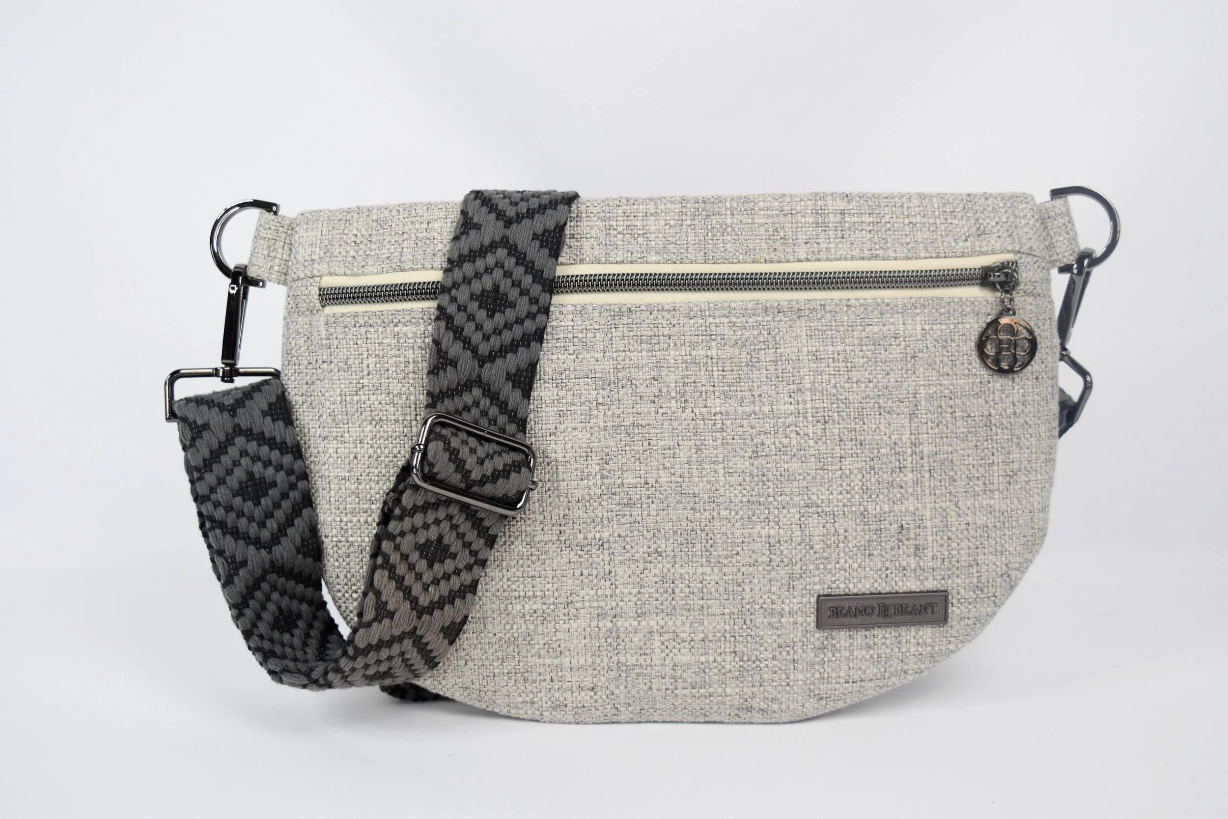 Gray Linen Bum Bag 1.JPG