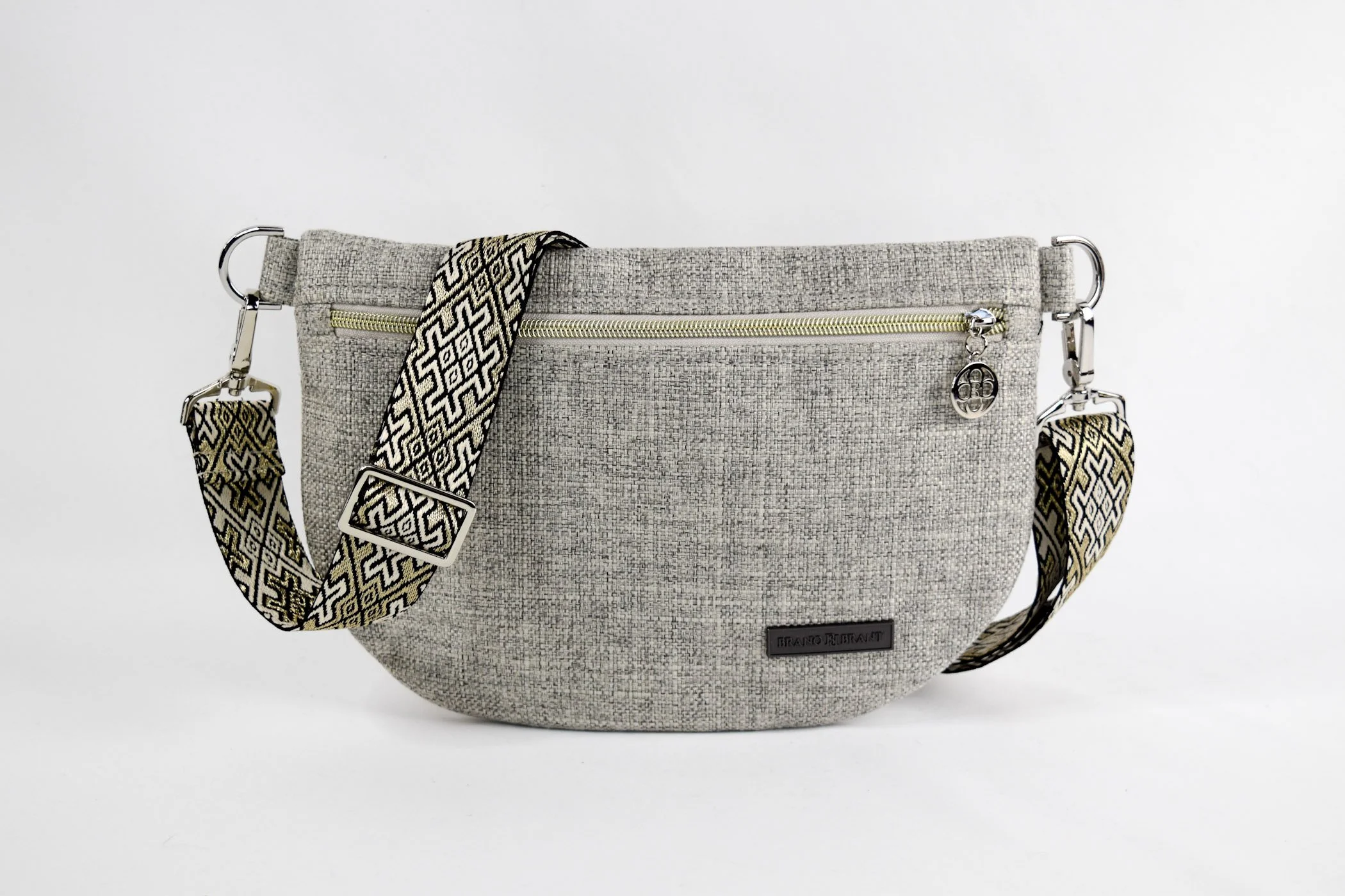 Gray Bum Bag Silver Front 2.jpg