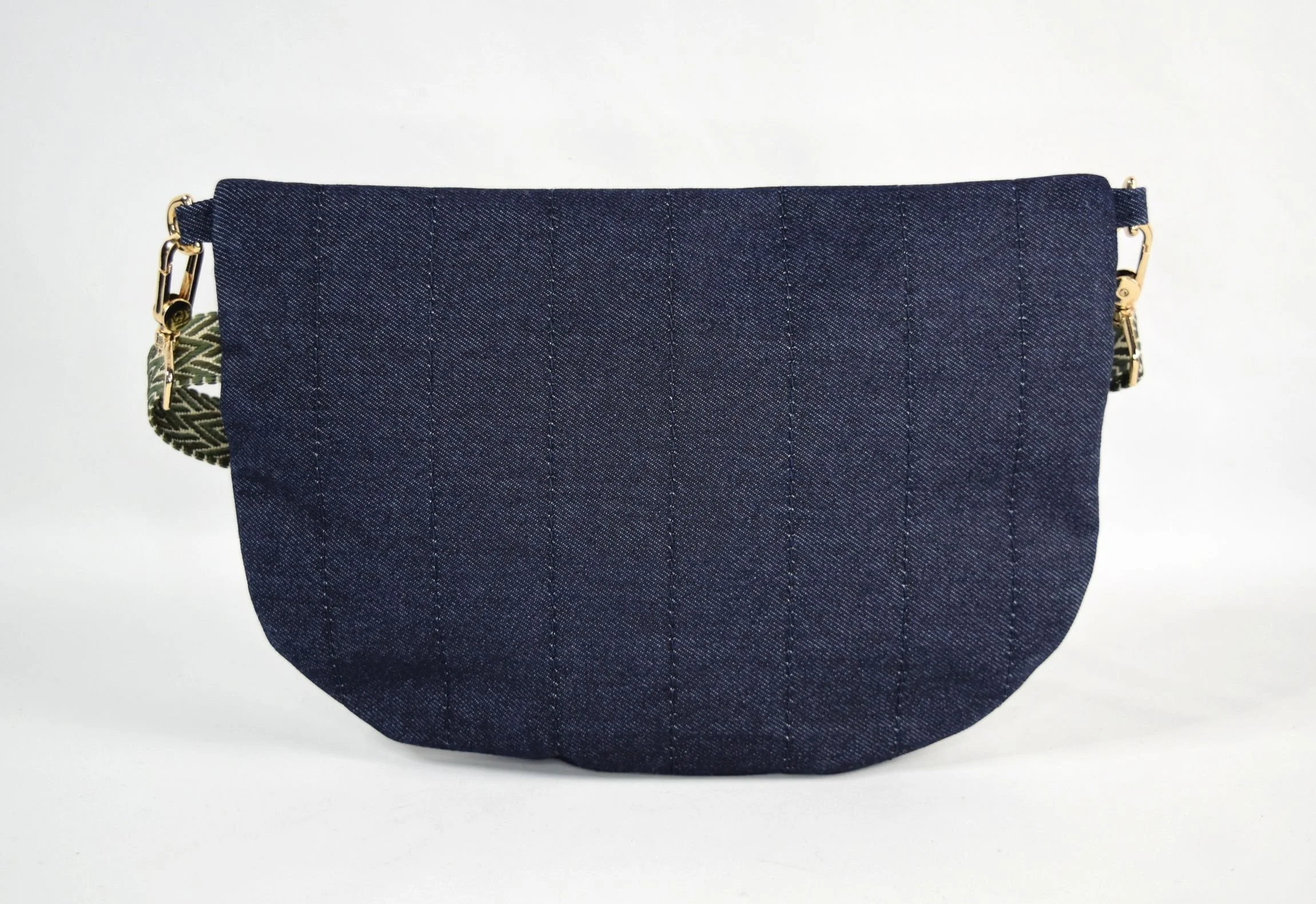 Denim Bum Bag Green A Back.JPG