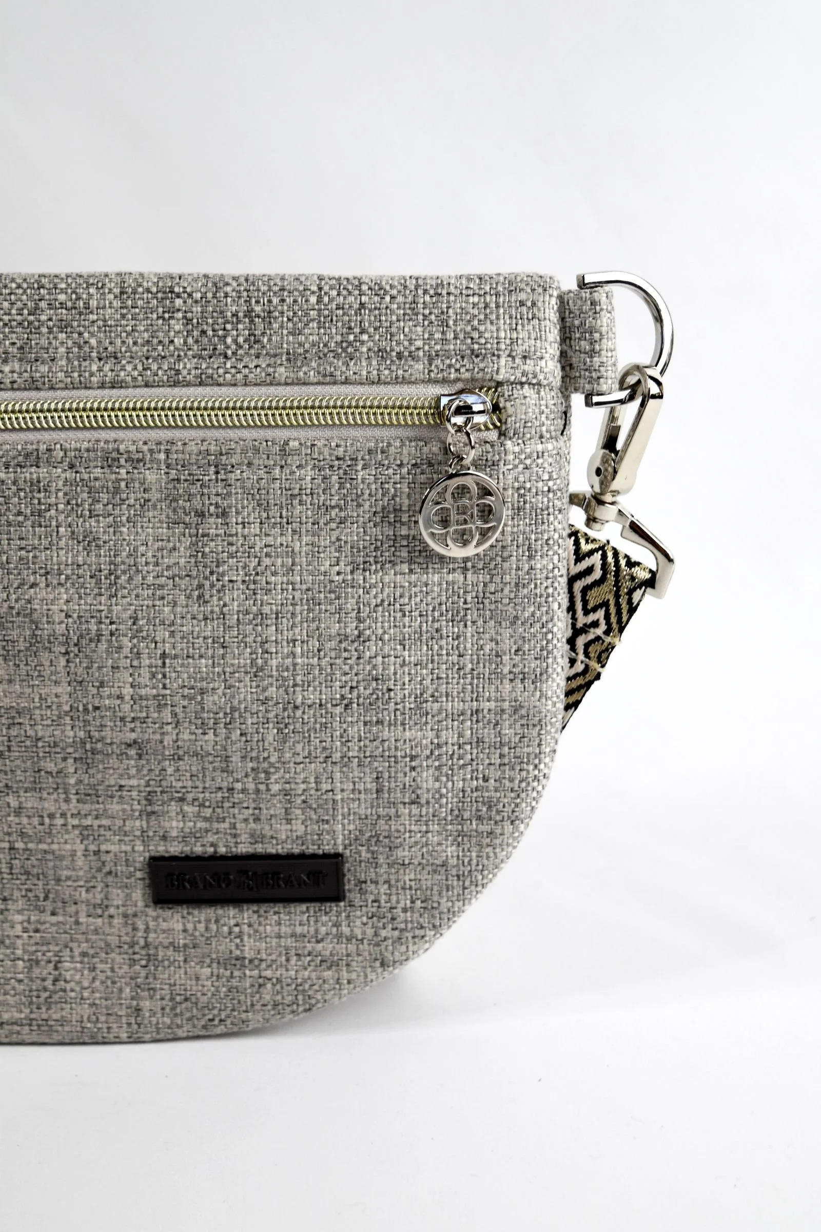 Gray Bum Bag Silver Detail 1.JPG