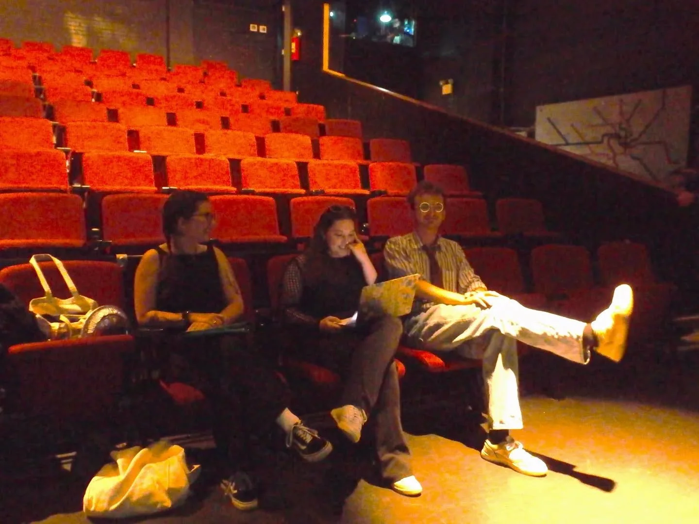 Outstanding! tech rehearsal

- why are two of the slides tilted? Idk
- never before seen images of the cattle, grazing!!!
- so fun so fun so fun
- emilie and i were equally disappointed in my camera's lack of flash (it's camp, okay?)
- inspired by me