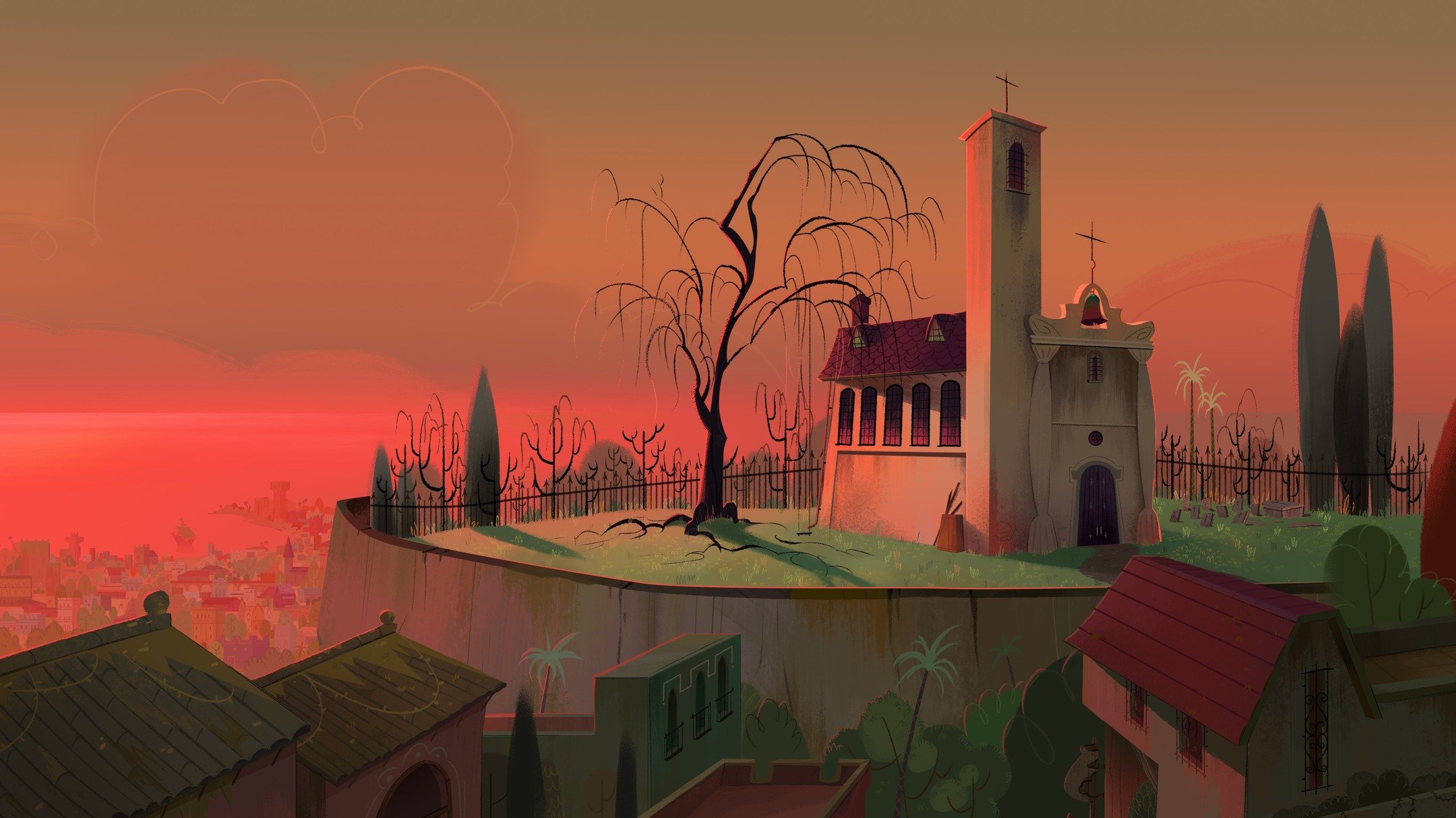 These days I'll be posting some of the backgrounds I painted for the movie "El Tesoro de Barracuda". Working in this movie was a blessing and I want to thank the art director @jenrycomic for his incredible leadership and for trusting me. Al