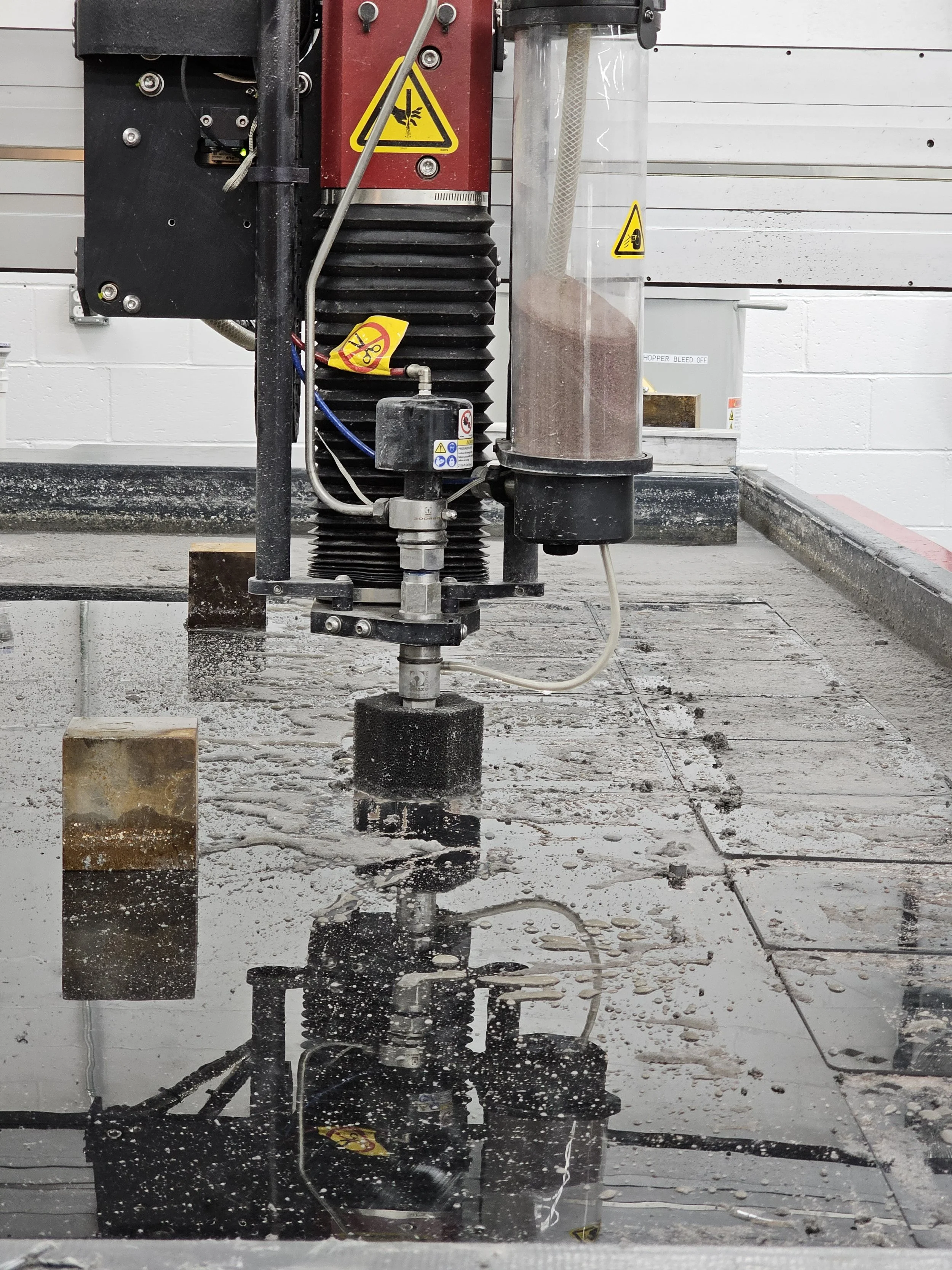 Fabrication of material and tools benefits greatly from advanced tools. A waterjet makes short work of custom fabrication needs.