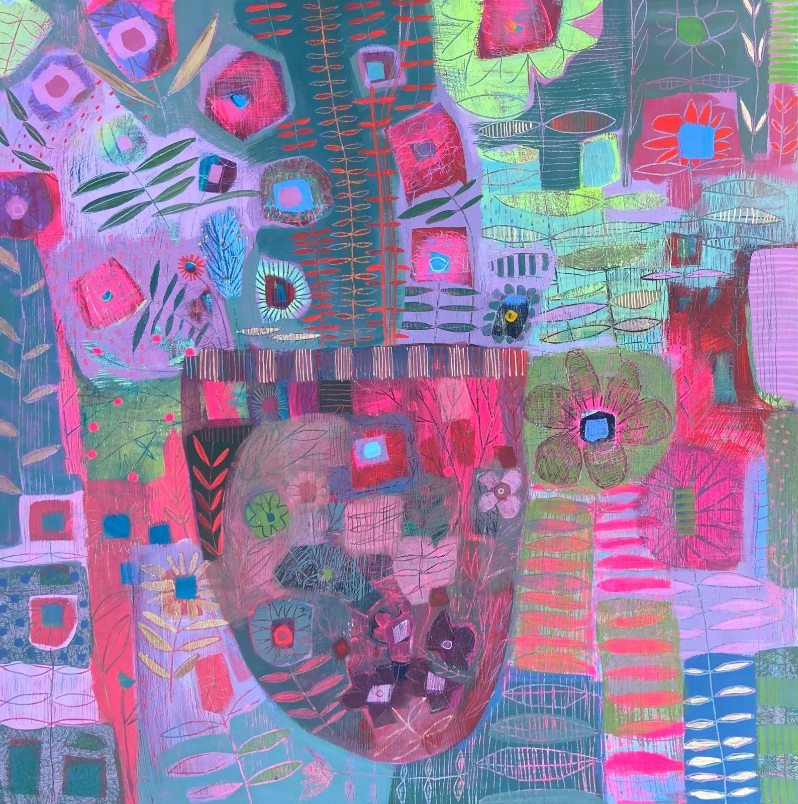 Fruit Bowl with Flowers