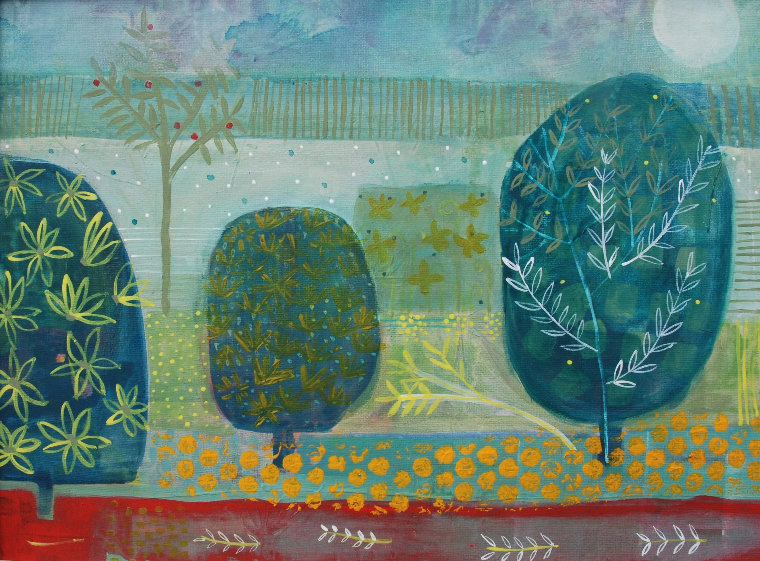 Spanish Garden ii  - acrylic on canvas - 19in x 16in.jpg
