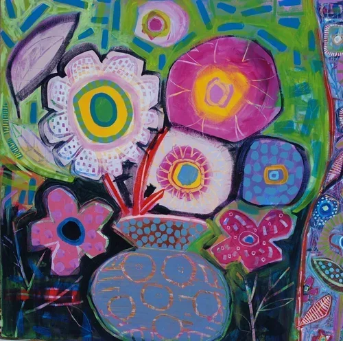 Funky Flowers - SOLD