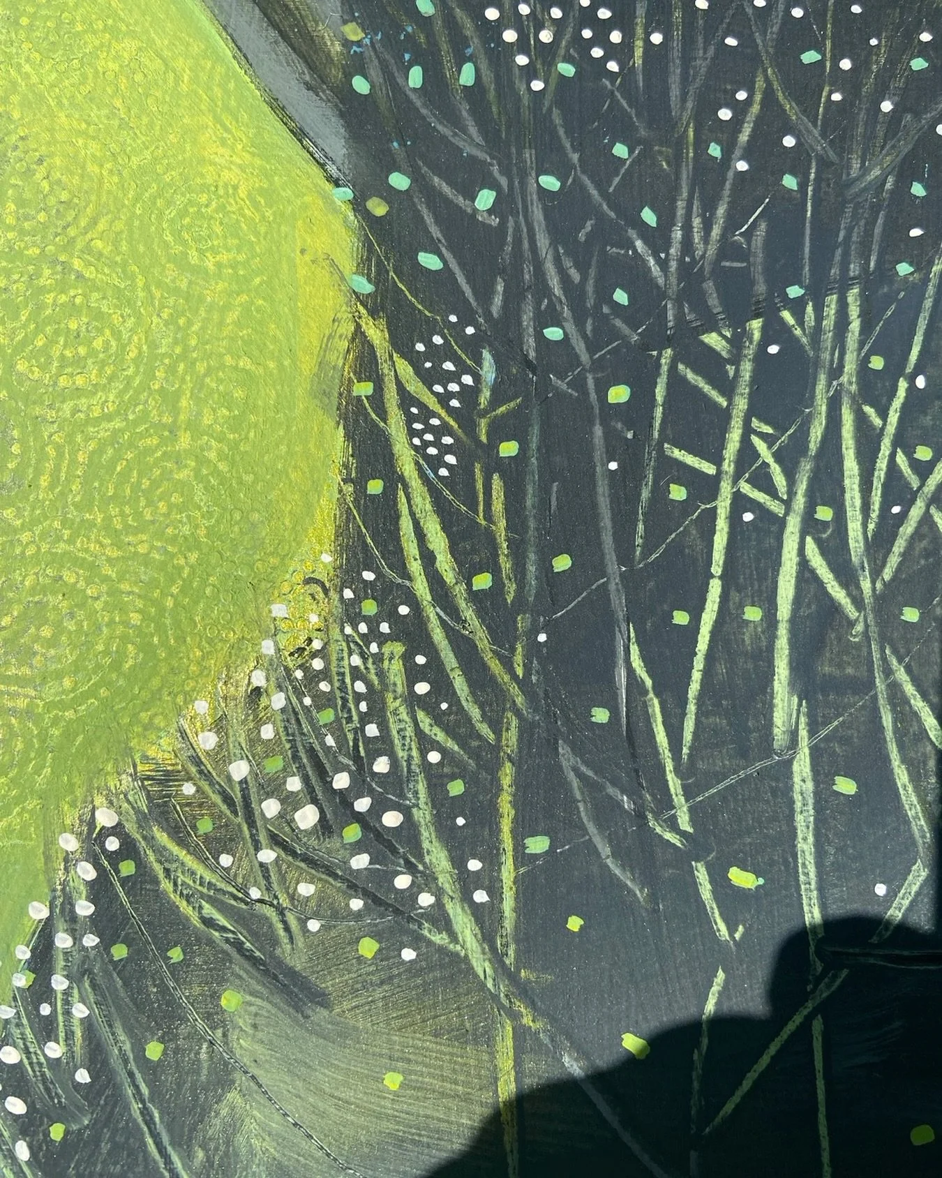 Bulmer Bank (detail)

I am always surprised at how long my paintings take. It is a case of making sense of what I see. What to leave in. What to leave out. Trying to create balance and impact. As time goes on I realise that what you leave out is ever