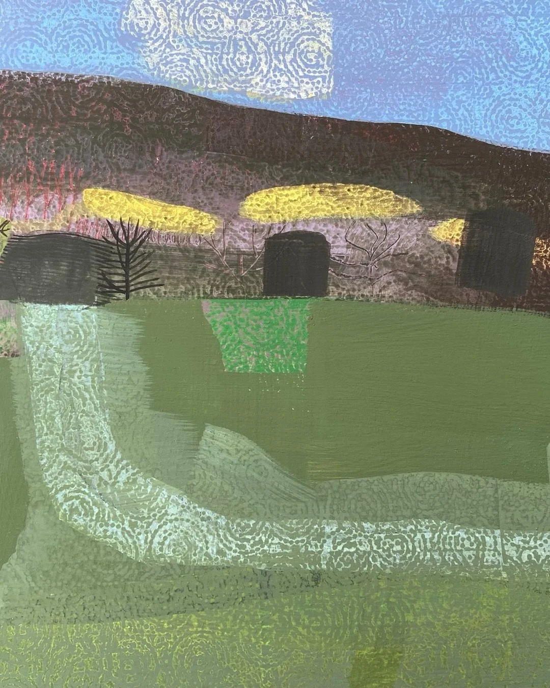 A field near Cockermouth
(Painting in progress)