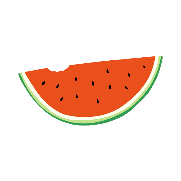 a playful illustration of a watermelon