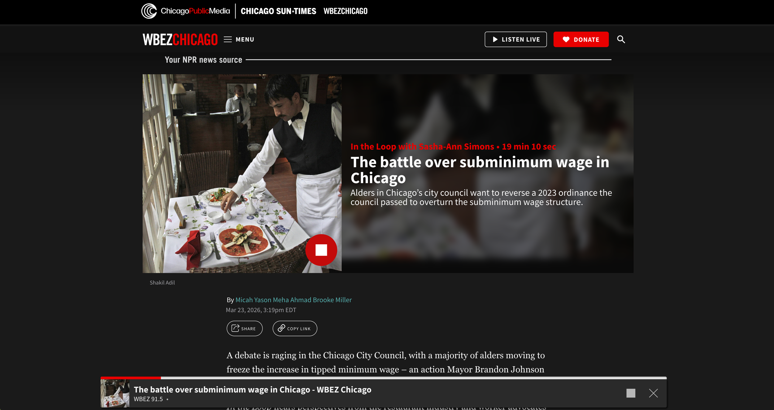 The battle over subminimum wage in Chicago